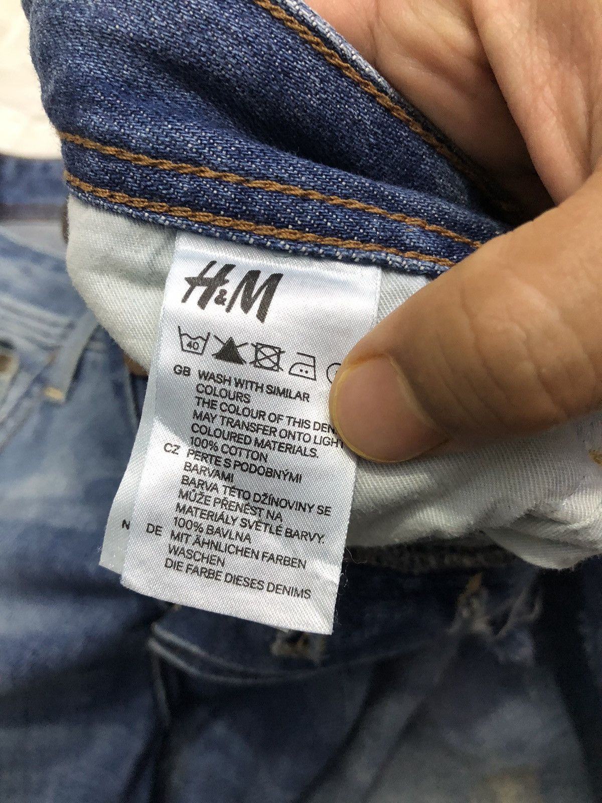 H&M H&M Boyfriend Distressed Boro Stitch Jeans Size US 35 - 10 Thumbnail