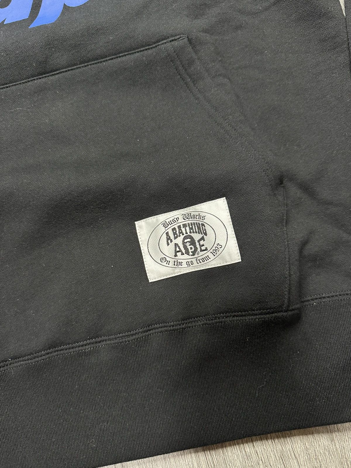 Bape Bape Mix Material Half Zip Pullover Hoodie Black Size US L / EU 52-54 / 3 - 3 Thumbnail