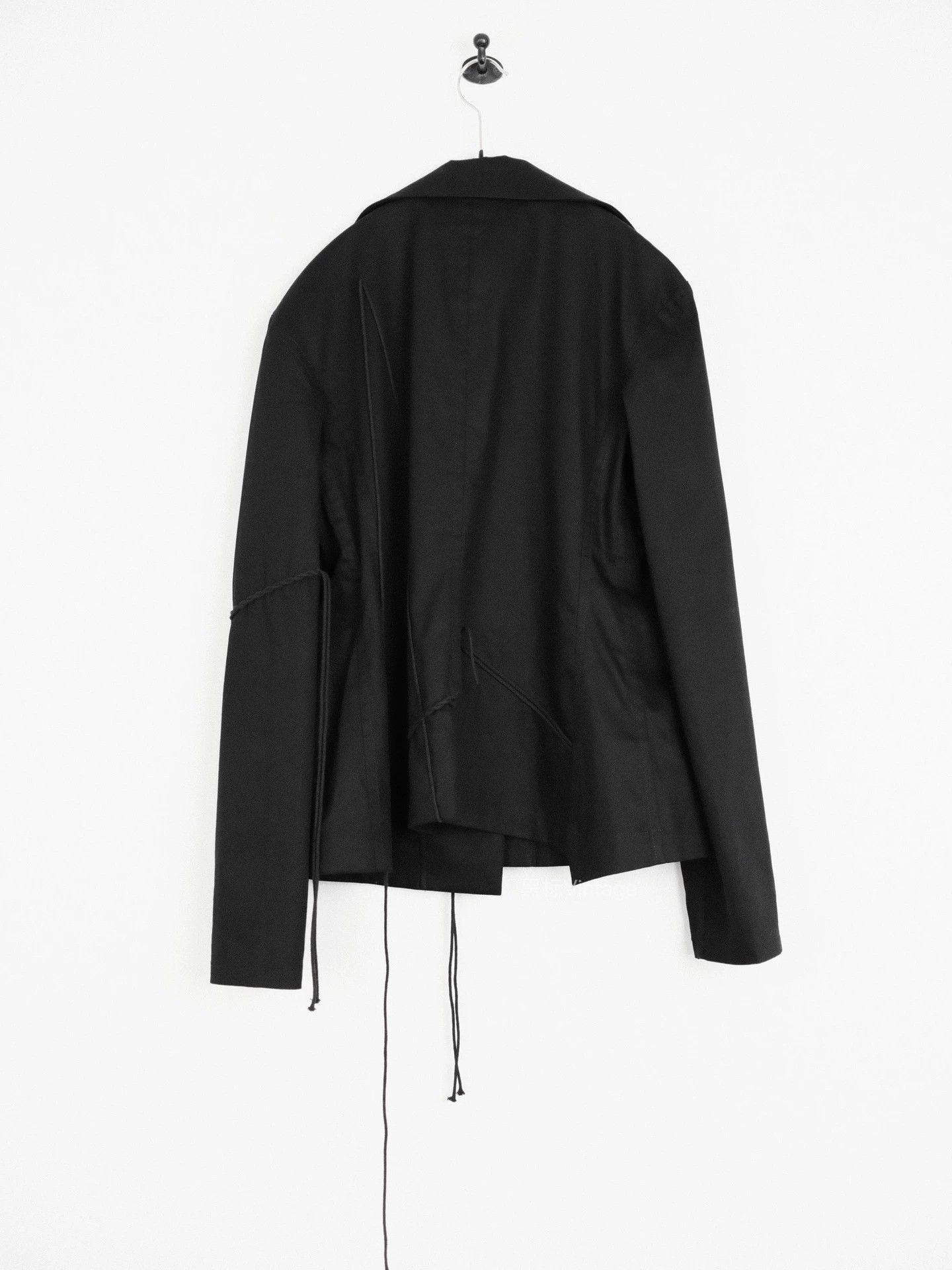 Yohji Yamamoto Yohji 22ss Vtg Decon Asym Twisted Cord Blazer Women's Size S / US 4 / IT 40 - 2 Thumbnail