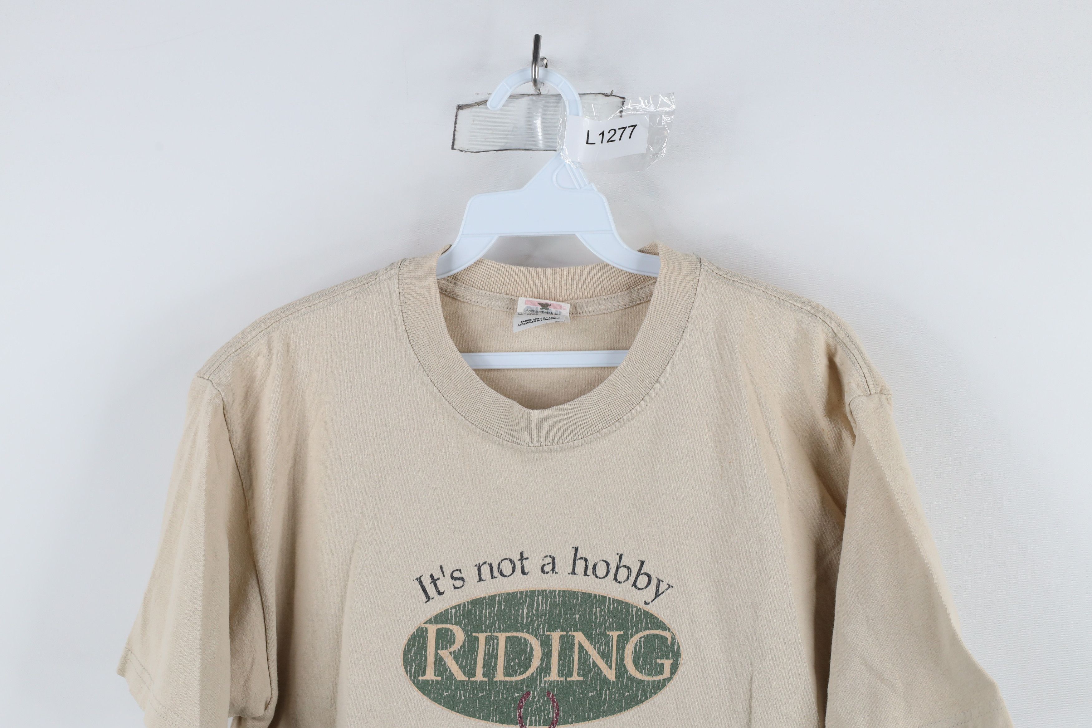 Vintage Vintage Y2K 2001 Horse Riding Addiction T-Shirt Beige Size M / US 6-8 / IT 42-44 - 2 Thumbnail