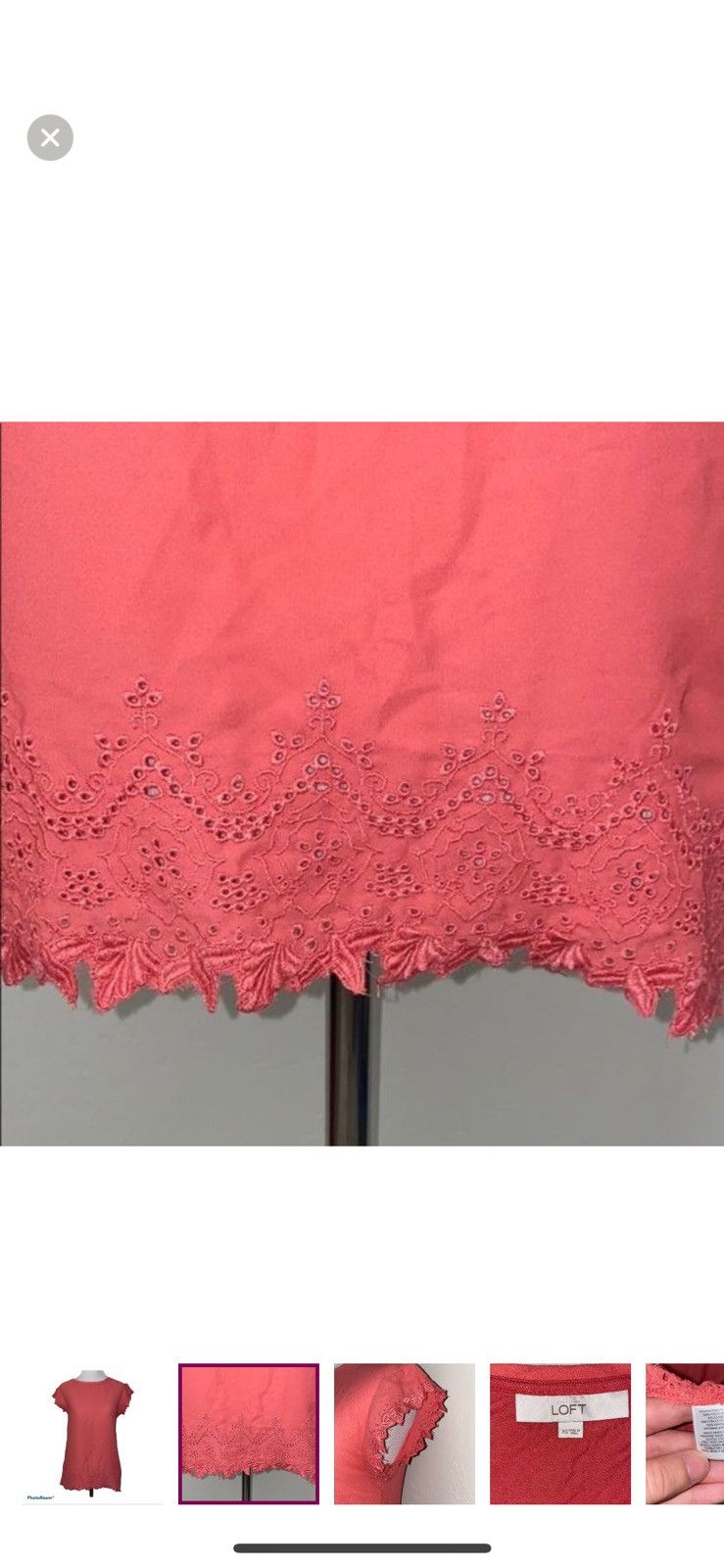 Loft Ann Taylor loft XS eyelet trim tee Size XS / US 0-2 / IT 36-38 - 7 Thumbnail