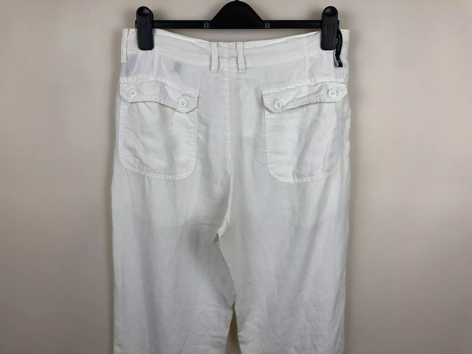 Trussardi Trussardi Jeans Beige Linen Lino Men's Casual Italy Pants Size US 30 / EU 46 - 12 Thumbnail