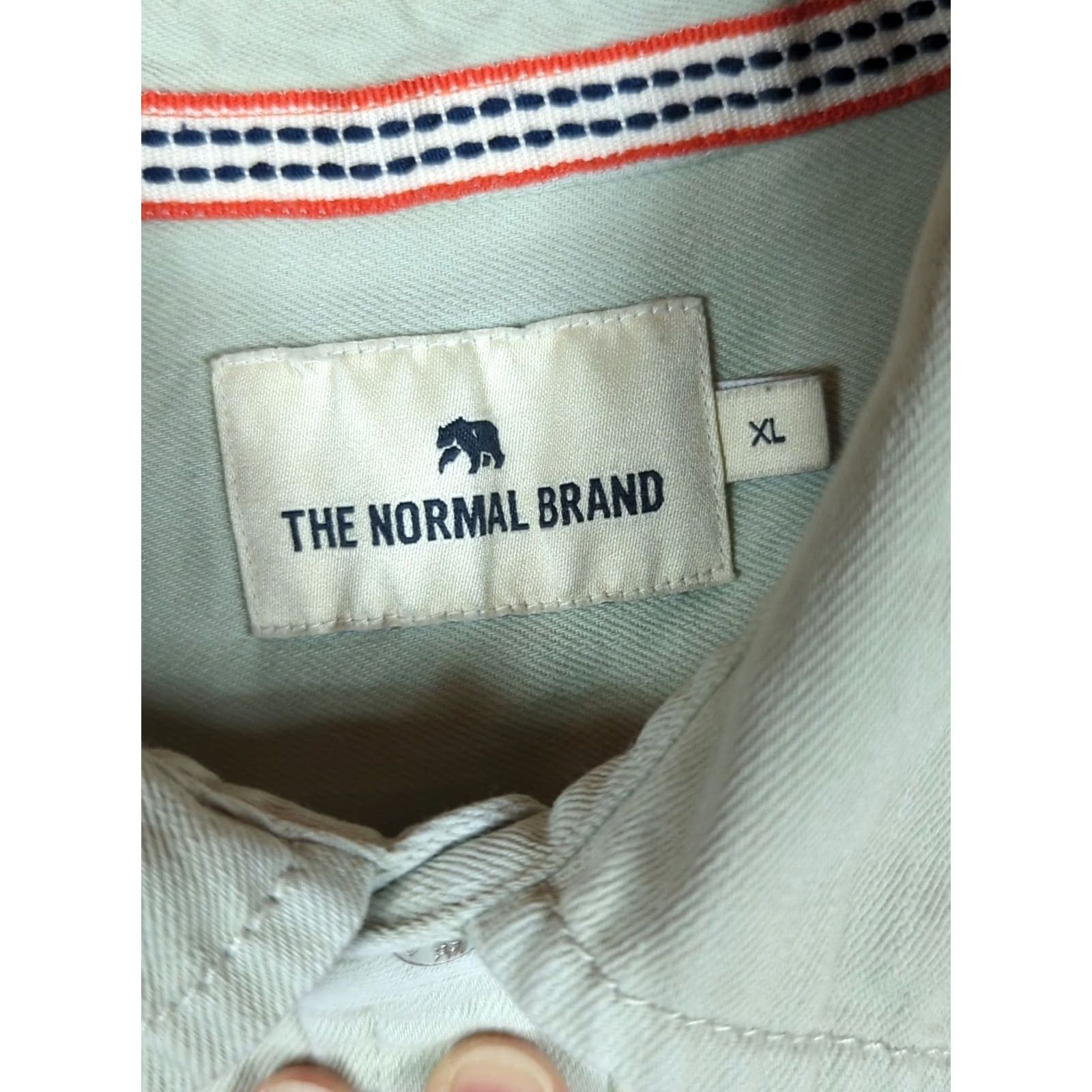 Vintage The Normal Brand Shirt Men XL Light Green Long Sleeve Button-Up Twill Cotton Casual Utility Outdoor Bre breathable Solid Size US XL / EU 56 / 4 - 3 Thumbnail