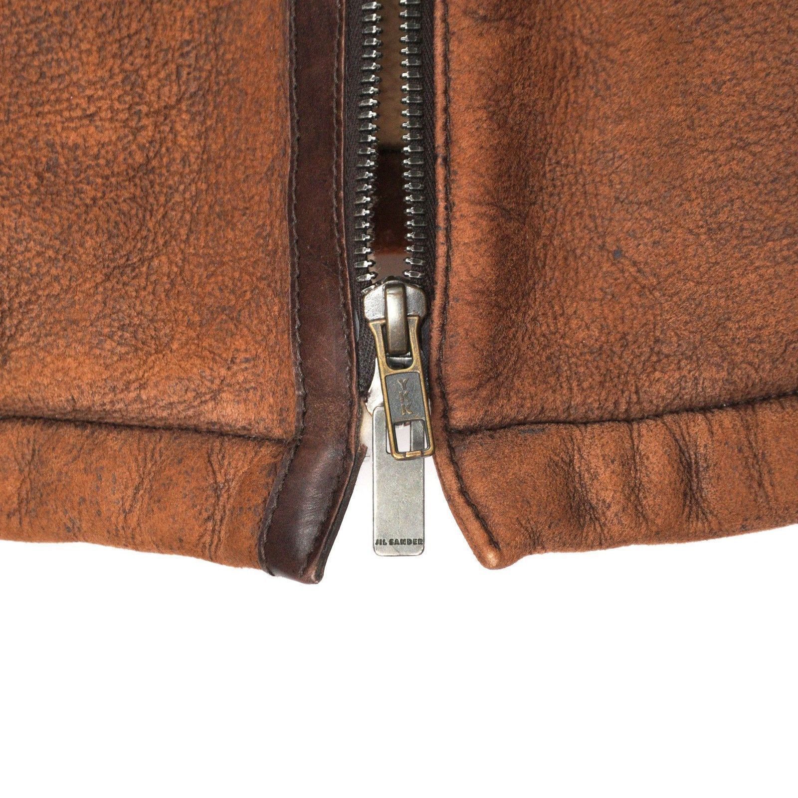Jil Sander Archive Jil Sander Raf Simons Leather Shearling Coat Jacket Size US M / EU 48-50 / 2 - 9 Thumbnail