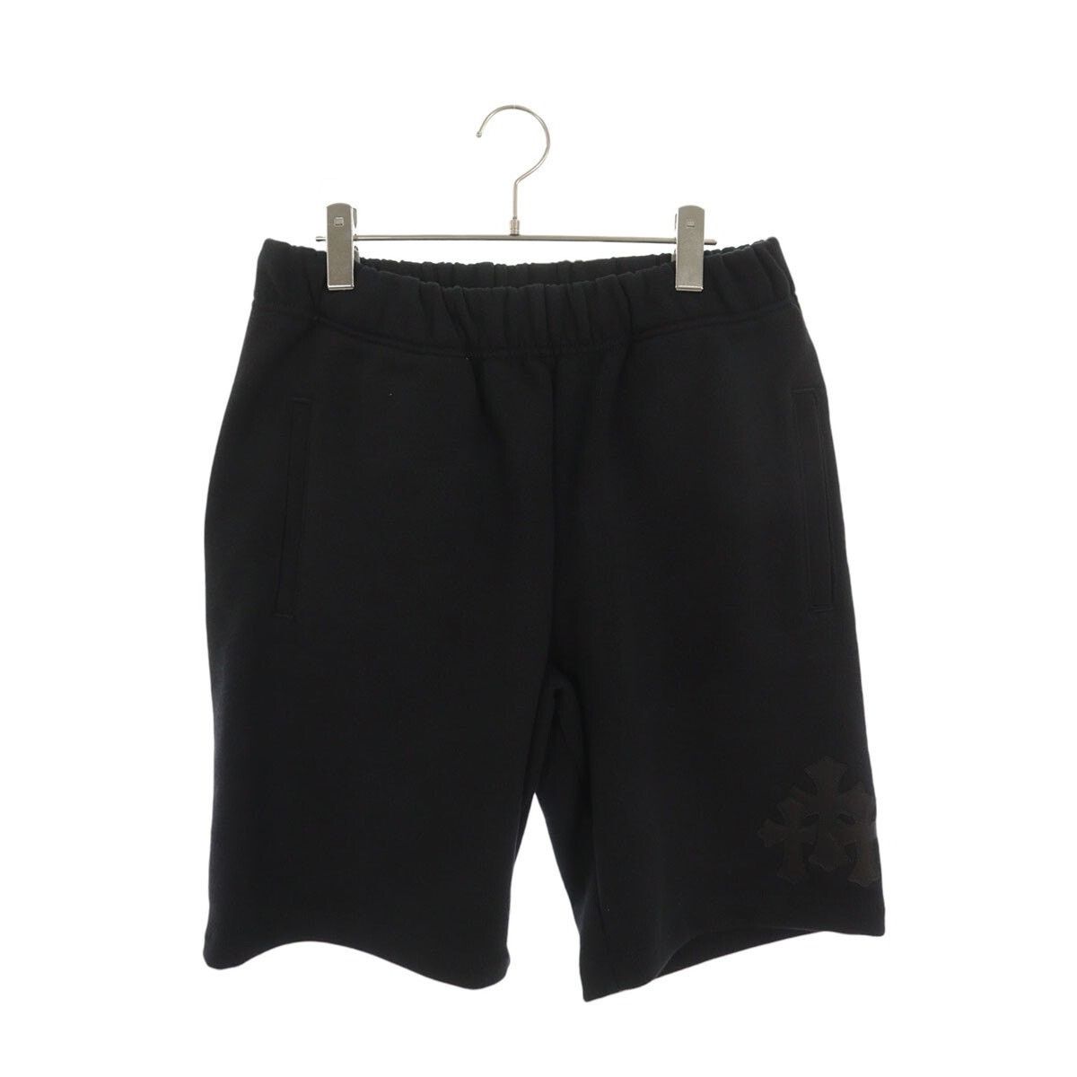Chrome Hearts Chrome Hearts Y Not Leather Patch Sweat Shorts Grey