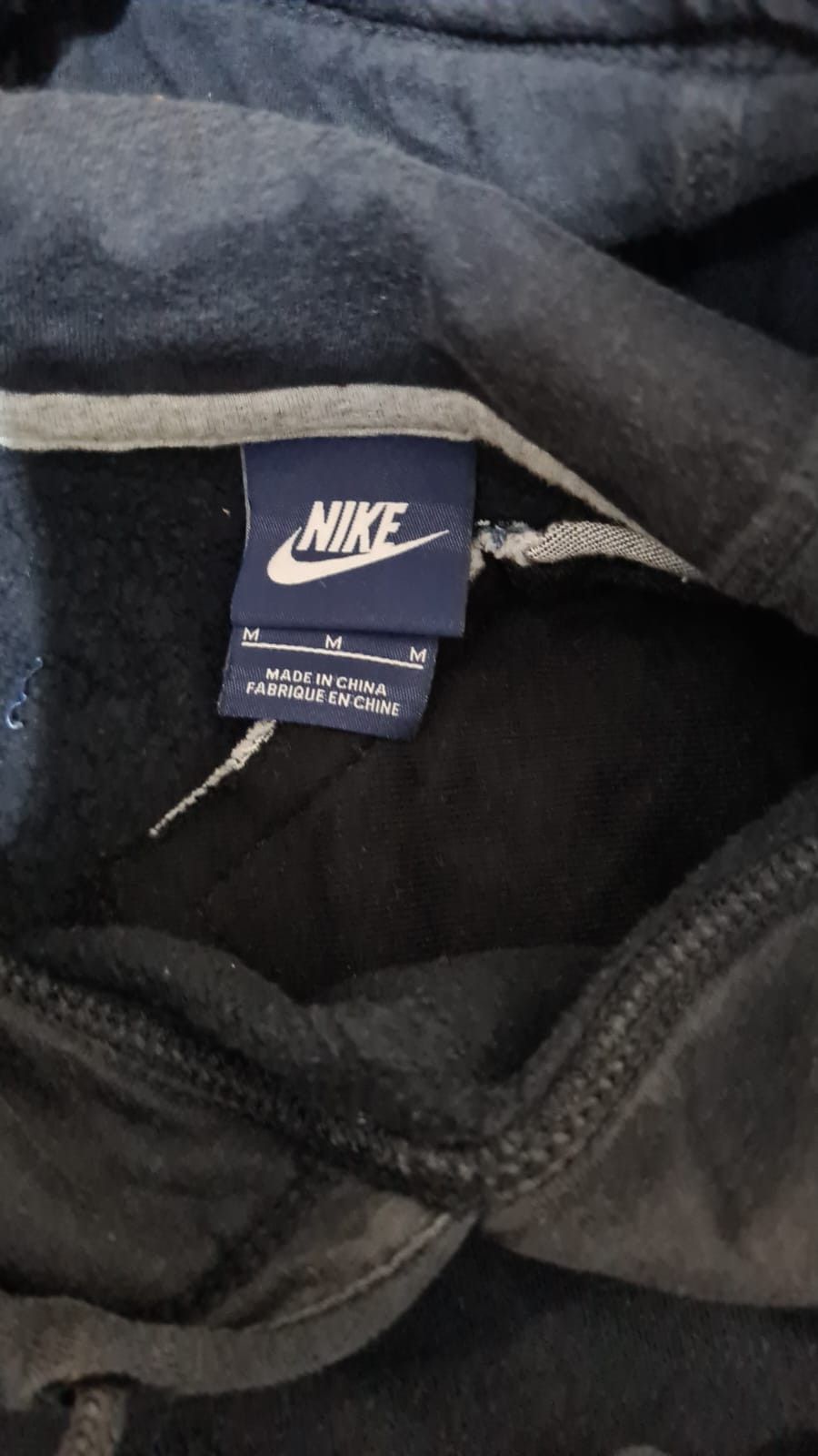 Nike Nike Small Swoosh Hoodie Custom Japanese Sashiko Size US L / EU 52-54 / 3 - 11 Thumbnail