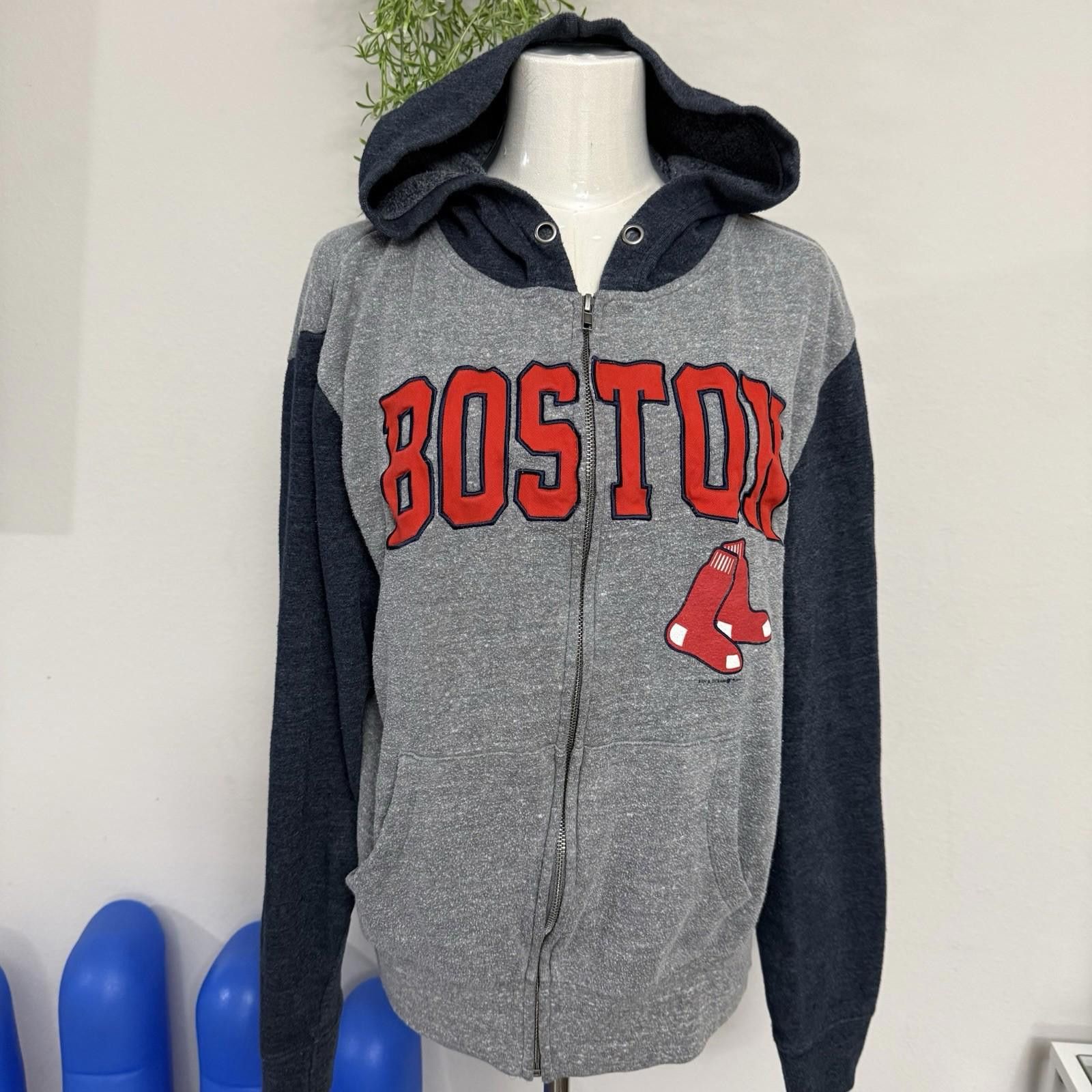 Designer Boston Fleece Cotton Zip Up Hoodie Size M / US 6-8 / IT 42-44 - 1 Thumbnail