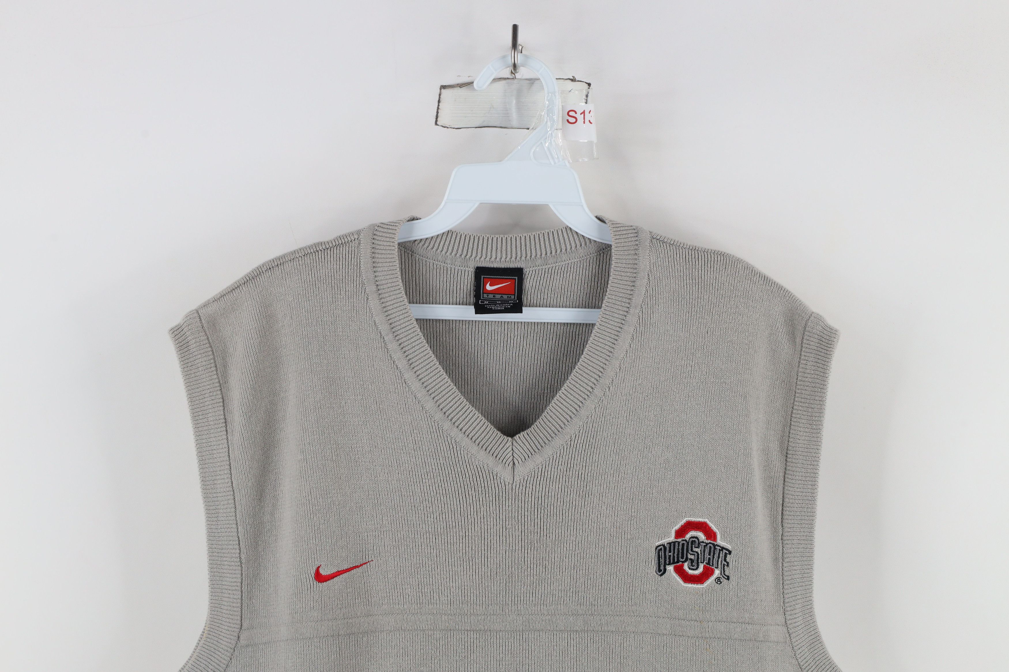 Nike × Vintage Vintage Nike Mini Swoosh Ohio State University Sweater Vest Size US M / EU 48-50 / 2 - 2 Thumbnail