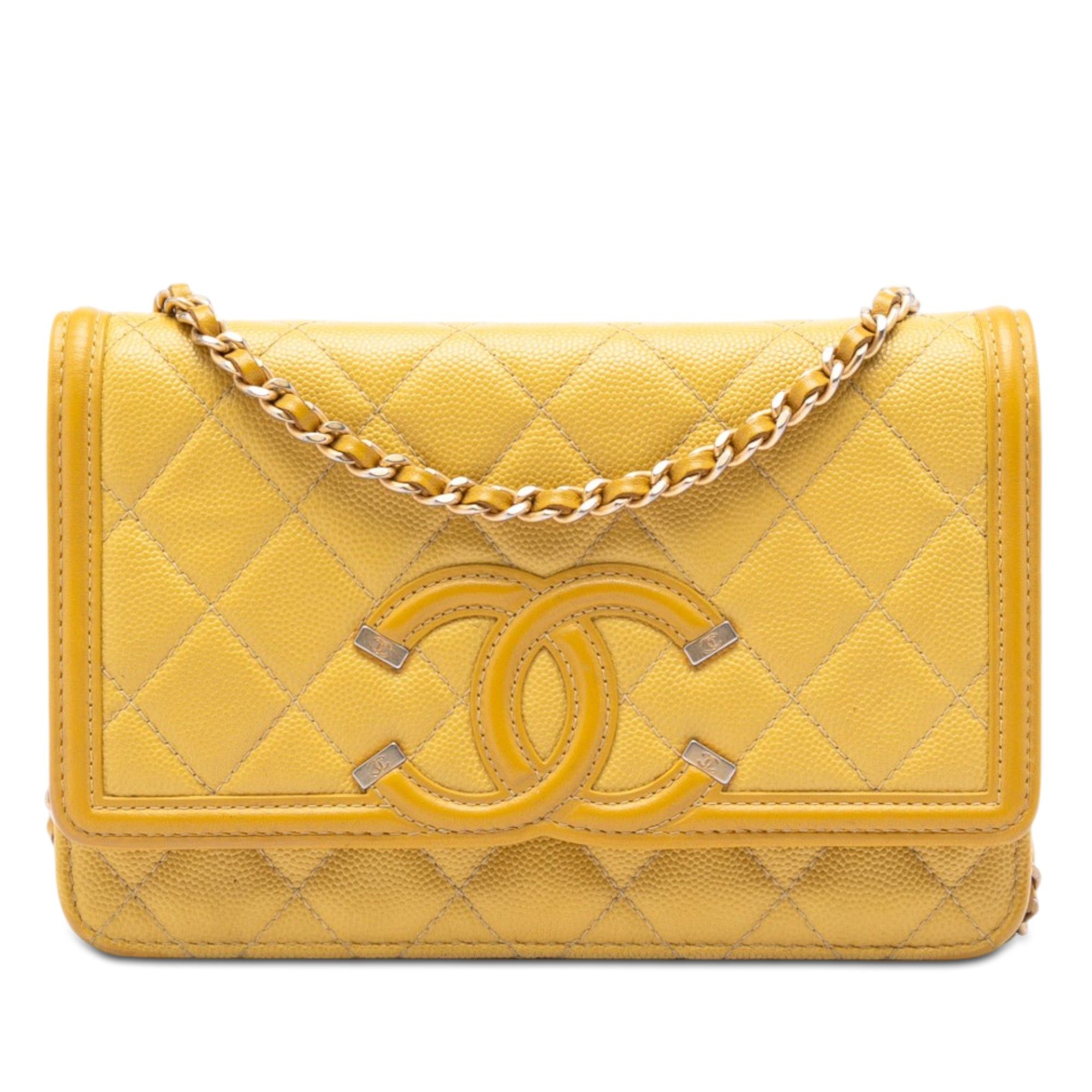 Chanel Caviar CC Filigree Wallet On Chain Size ONE SIZE - 1 Thumbnail