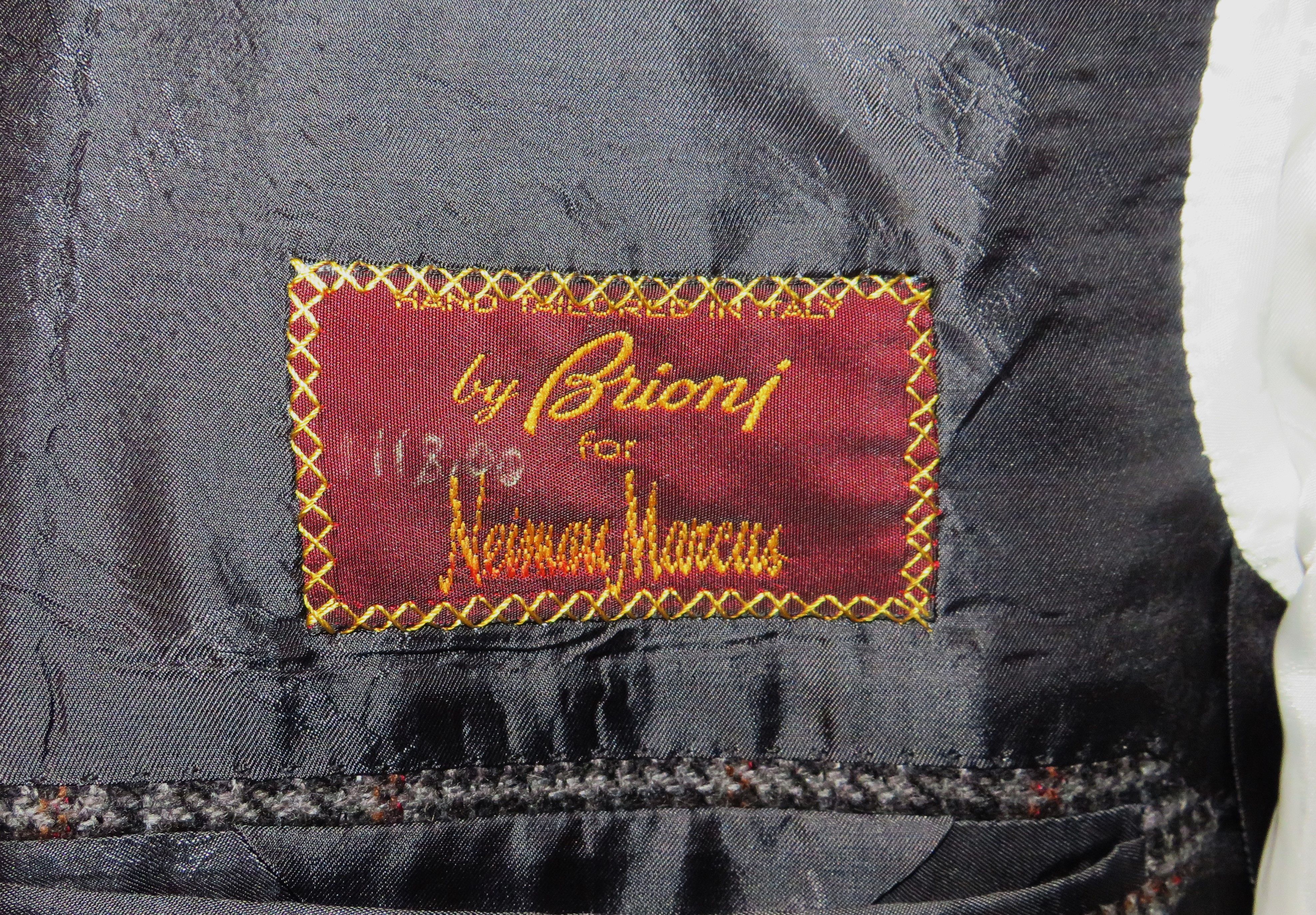 Brioni × Neiman Marcus Traiano Cashmere Gray Plaid Heavy Sport Coat 44R NWT NOS Size 44R - 14 Thumbnail