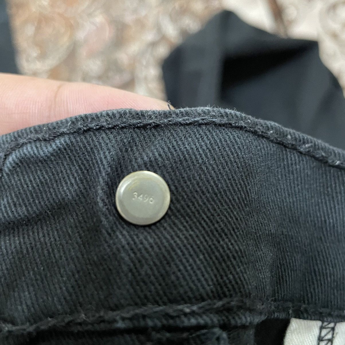 Levi's Vintage Clothing 🔥Vintage Levis 505 Super Black Straight Distress Denim Jeans Size US 35 - 11 Thumbnail