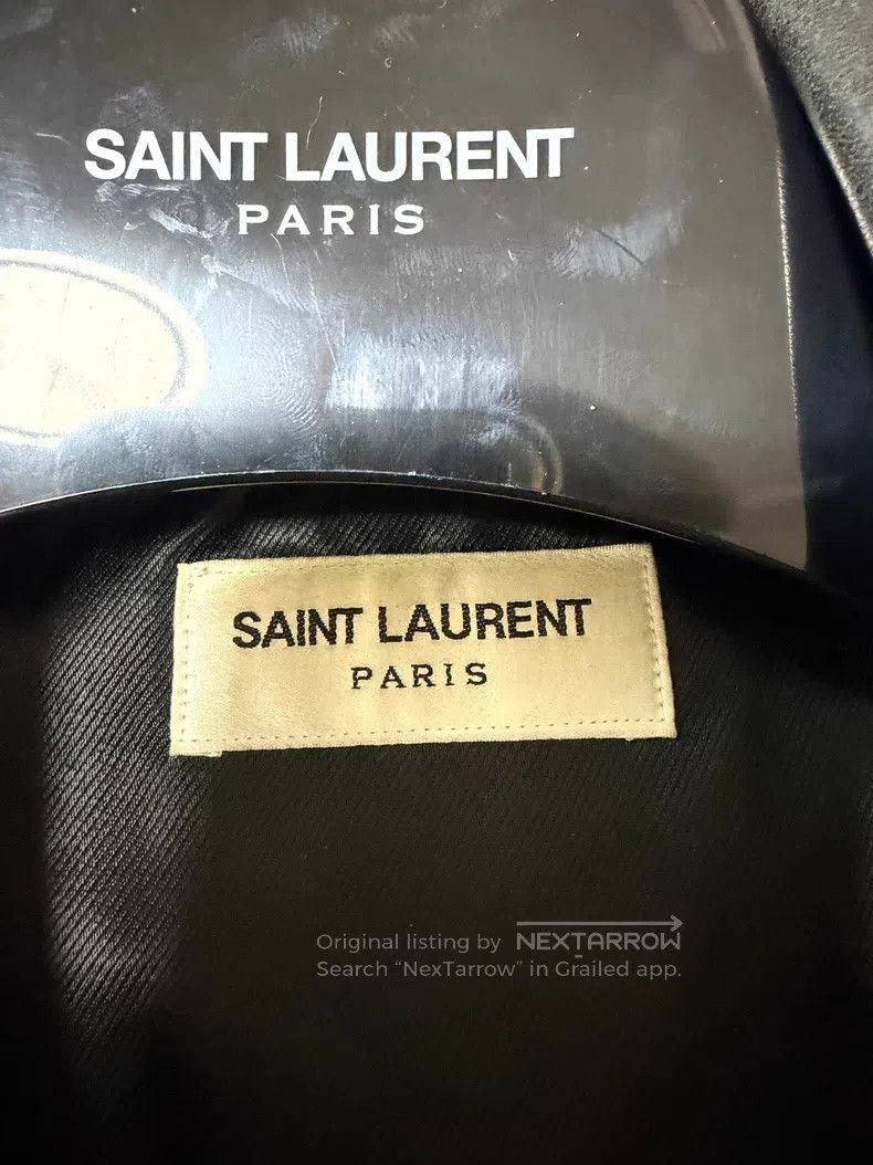 Saint Laurent Paris Saint Laurent Paris Freedom Bird Back Logo Leather Jacket Size US M / EU 48-50 / 2 - 3 Thumbnail