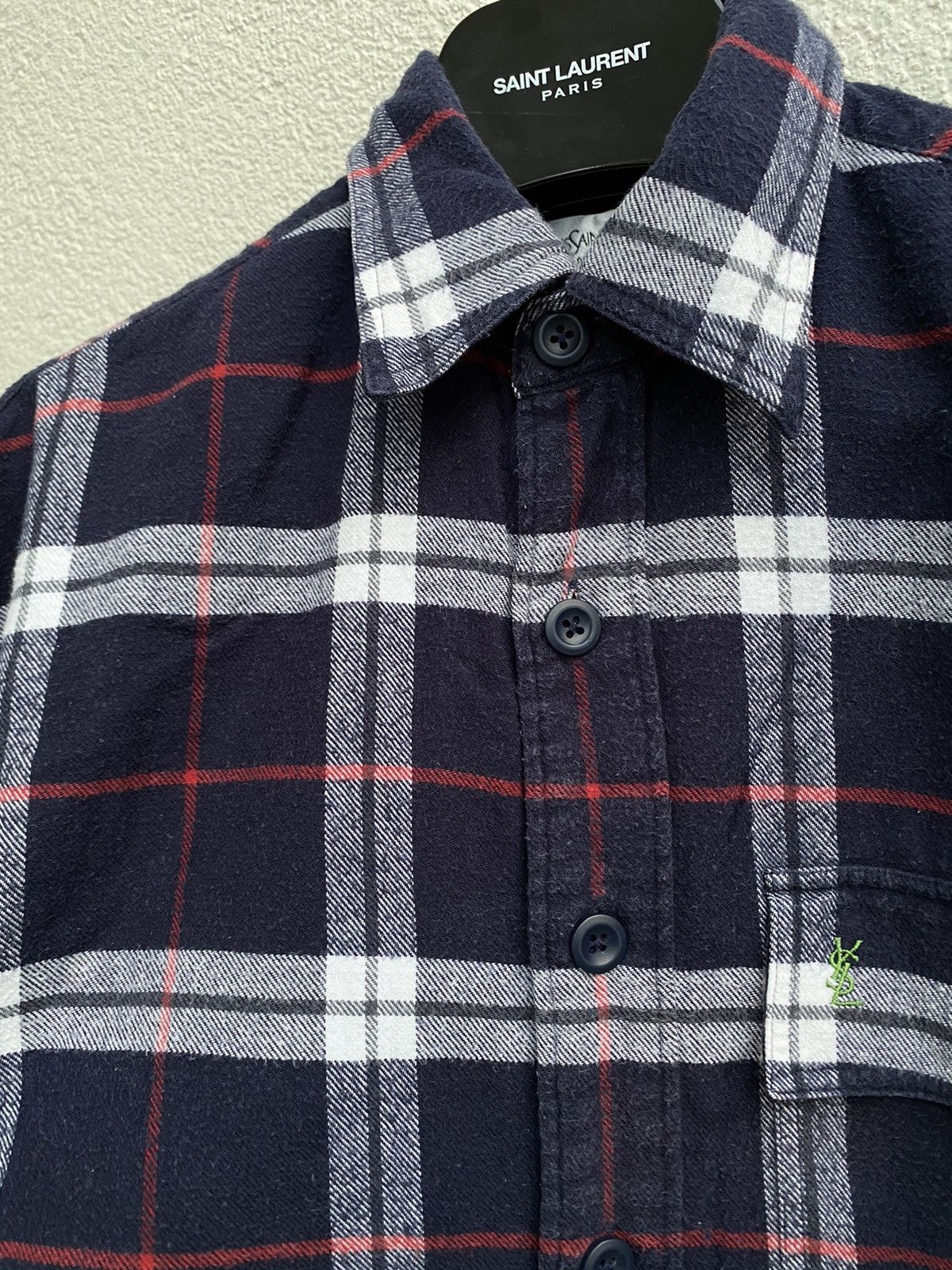 Yves Saint Laurent Flannel YSL Shirt Cotton Heavy Size US M / EU 48-50 / 2 - 15 Thumbnail