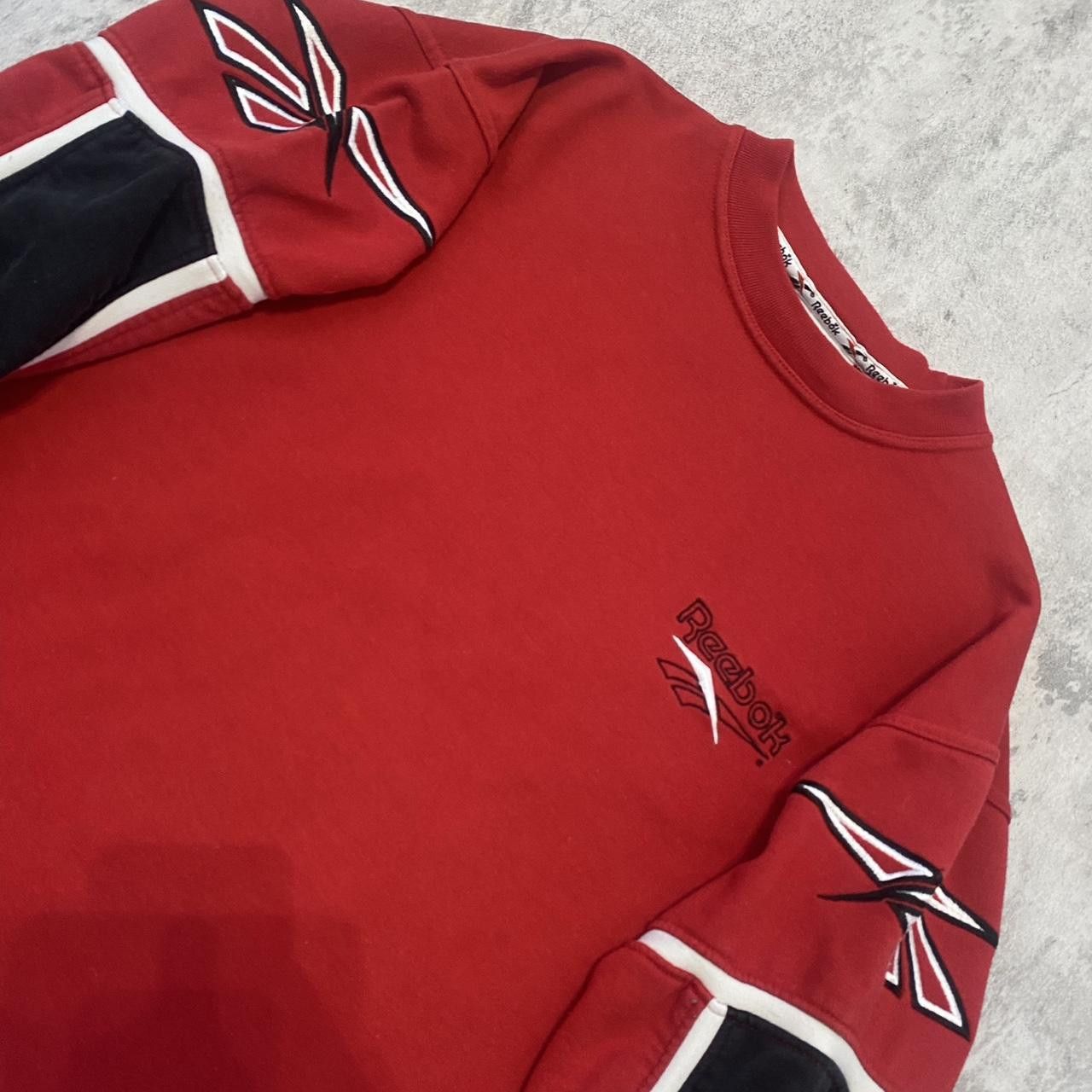 Reebok 90s Boxy Vintage Red Reebok long sleeve shirt hip hop Size US M / EU 48-50 / 2 - 2 Thumbnail