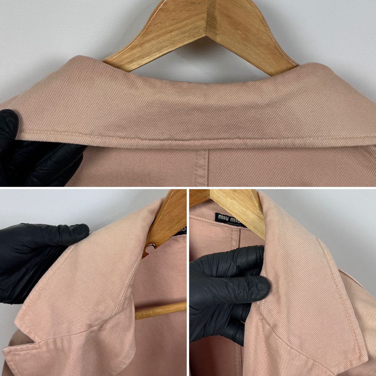 Miu Miu 00s Vintage Miu Miu by Prada Denim T.C. Pink Blazer Jacket Size US M / EU 48-50 / 2 - 22 Thumbnail