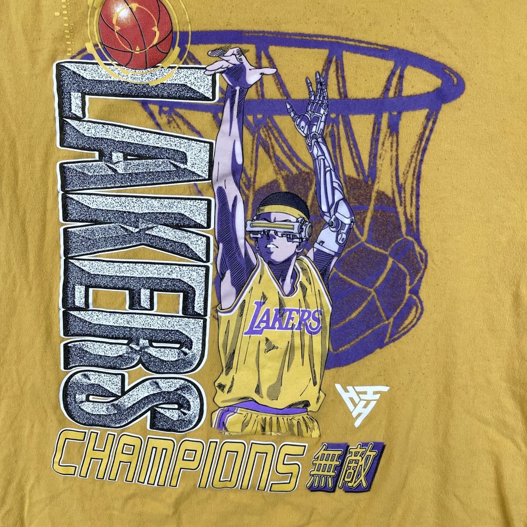 Vintage Los Angeles x Hypeland Lakers Shirt Mens M Yellow USA Basketball T-Shirt Crew Neck Short Sleeve Made in USA Size US M / EU 48-50 / 2 - 6 Thumbnail