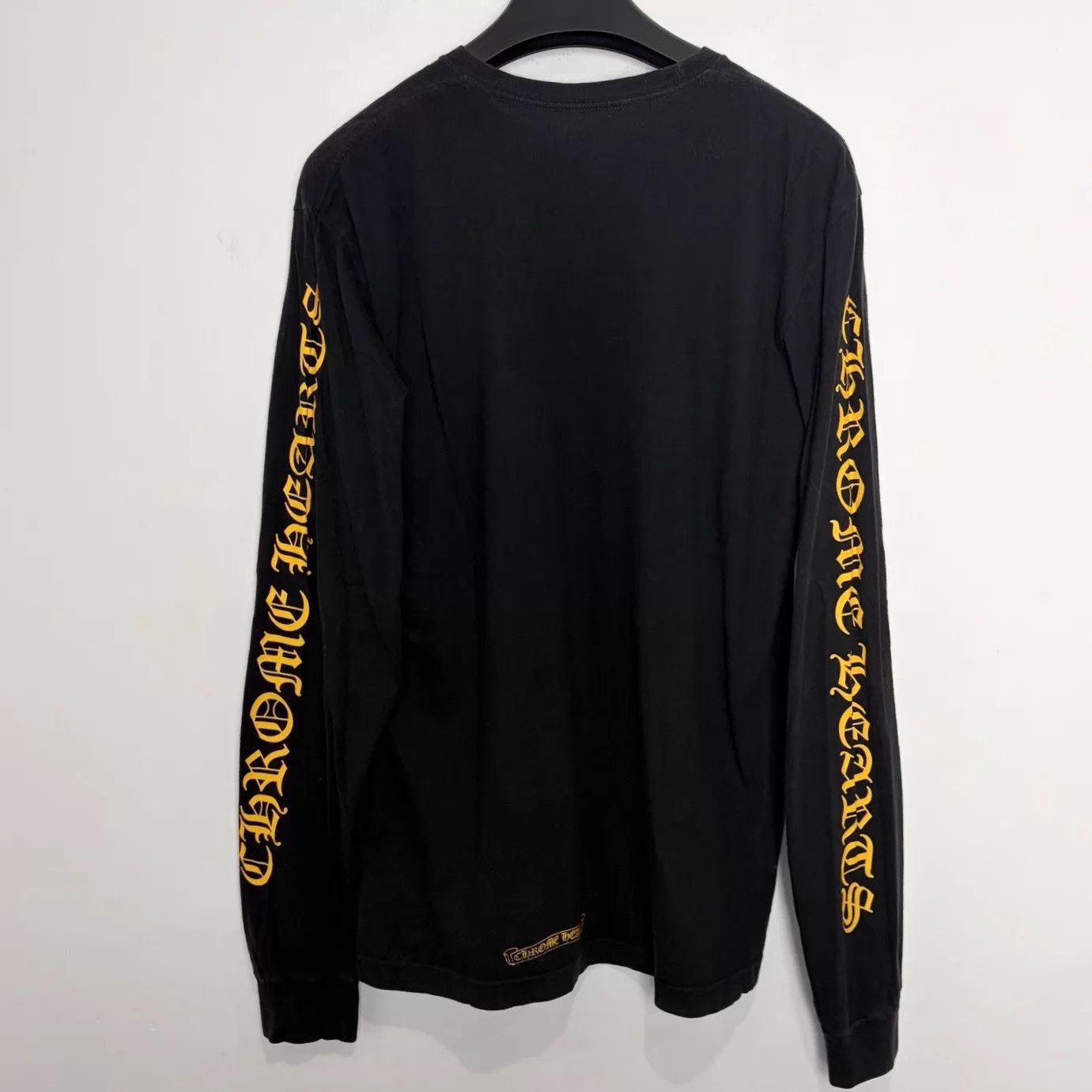 Chrome Hearts Chrome Hearts Black LS T-Shirt Yellow Sword & Letter Print L Size US L / EU 52-54 / 3 - 2 Thumbnail