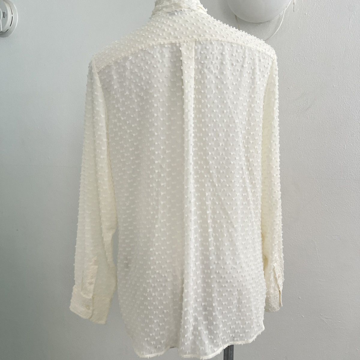 Other Banana Republic bow blouse top ivory LARGE NEW Size L / US 10 / IT 46 - 5 Thumbnail