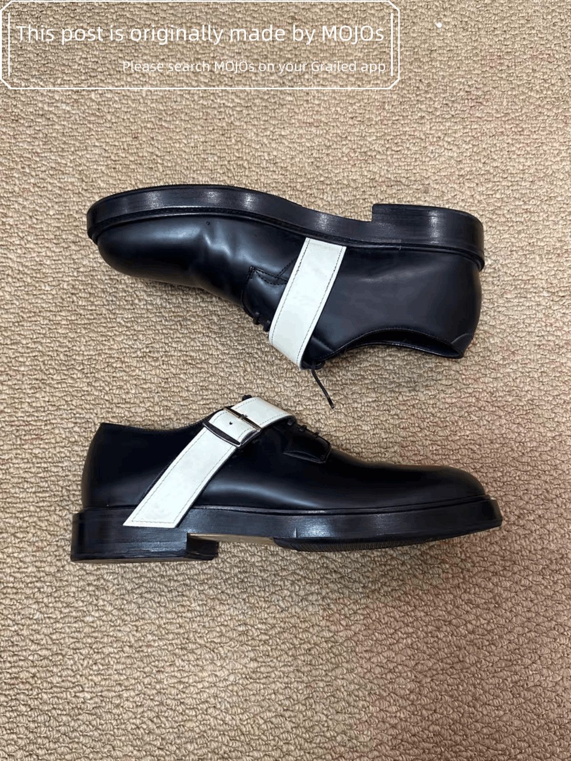 Raf Simons Sz 43 Raf Simons White Belt Stripe Derby Size US 10 / EU 43 - 4 Thumbnail