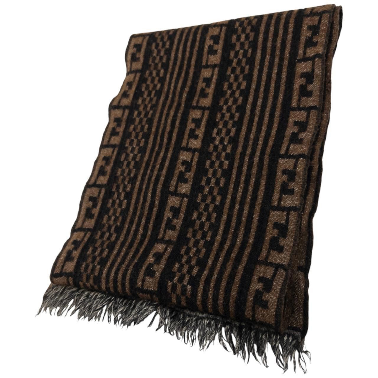 Fendi Vintage Fendi Monogram Wool Scarf Size ONE SIZE - 3 Thumbnail