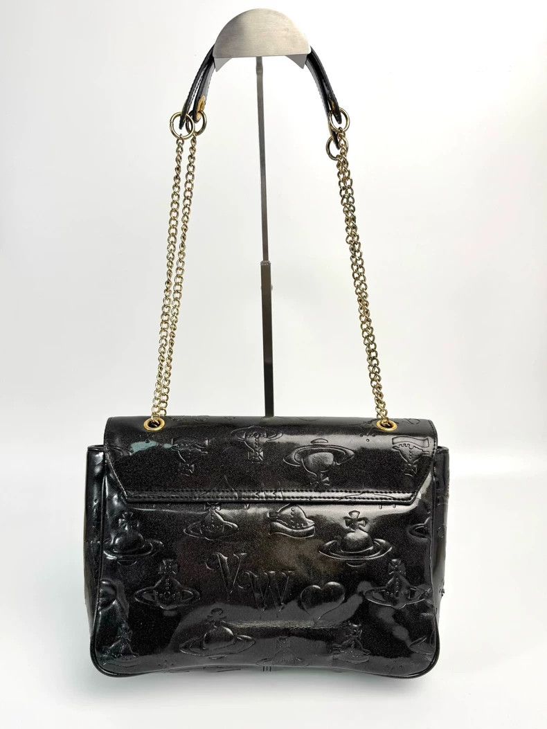 Vivienne Westwood Vivienne Westwood size os Black and Gold Big Saturn Shoulde Size ONE SIZE - 3 Thumbnail