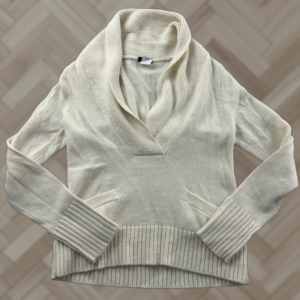J.Crew J.Crew Alpaca Merino Wool Blend Sweater Womens Small Ivory Pullover Knit Casual 90s Size S / US 4 / IT 40 - 1 Thumbnail