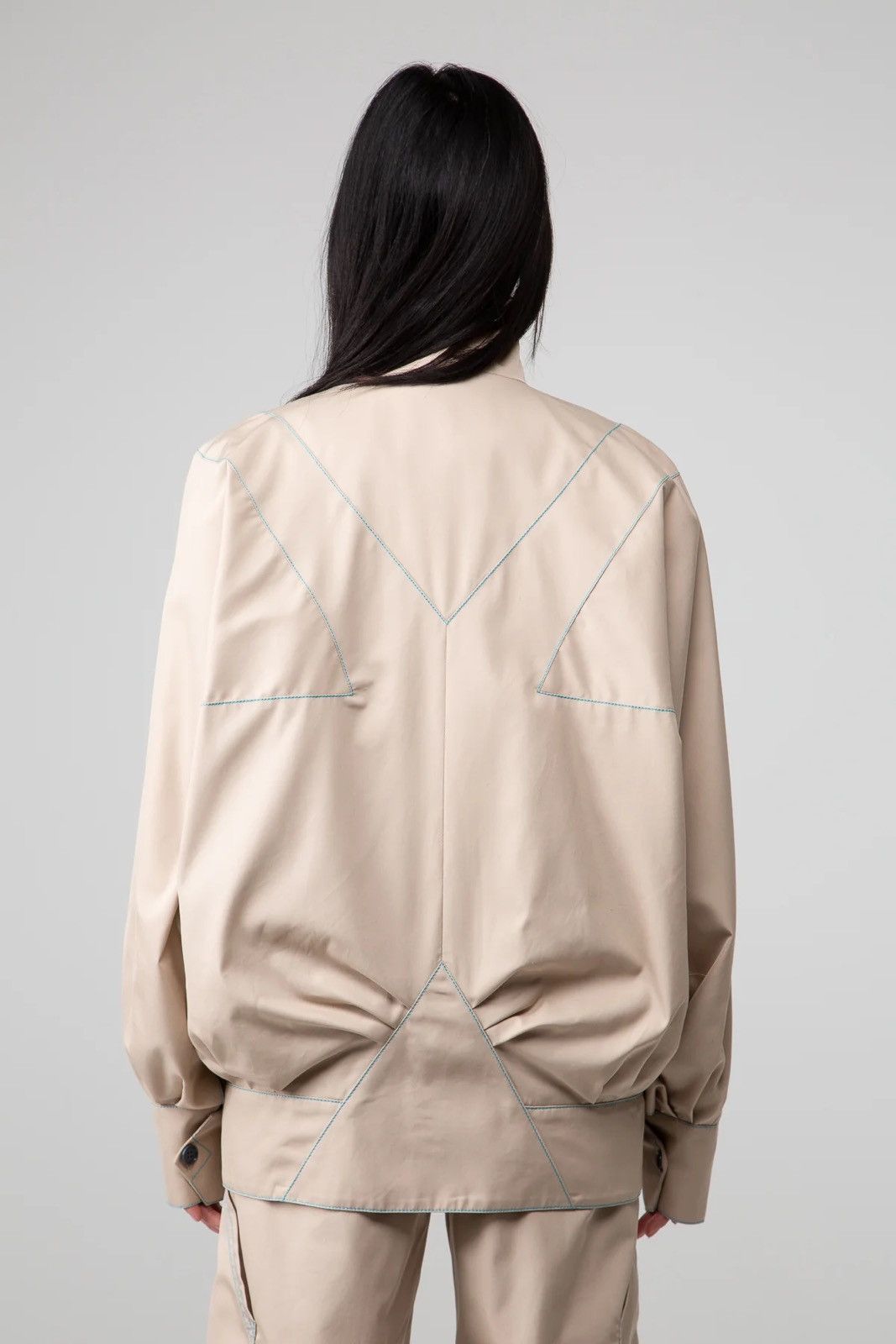 Kiko Kostadinov SS23 Bran Khaki Baggy Jacket Size XS / US 0-2 / IT 36-38 - 3 Thumbnail