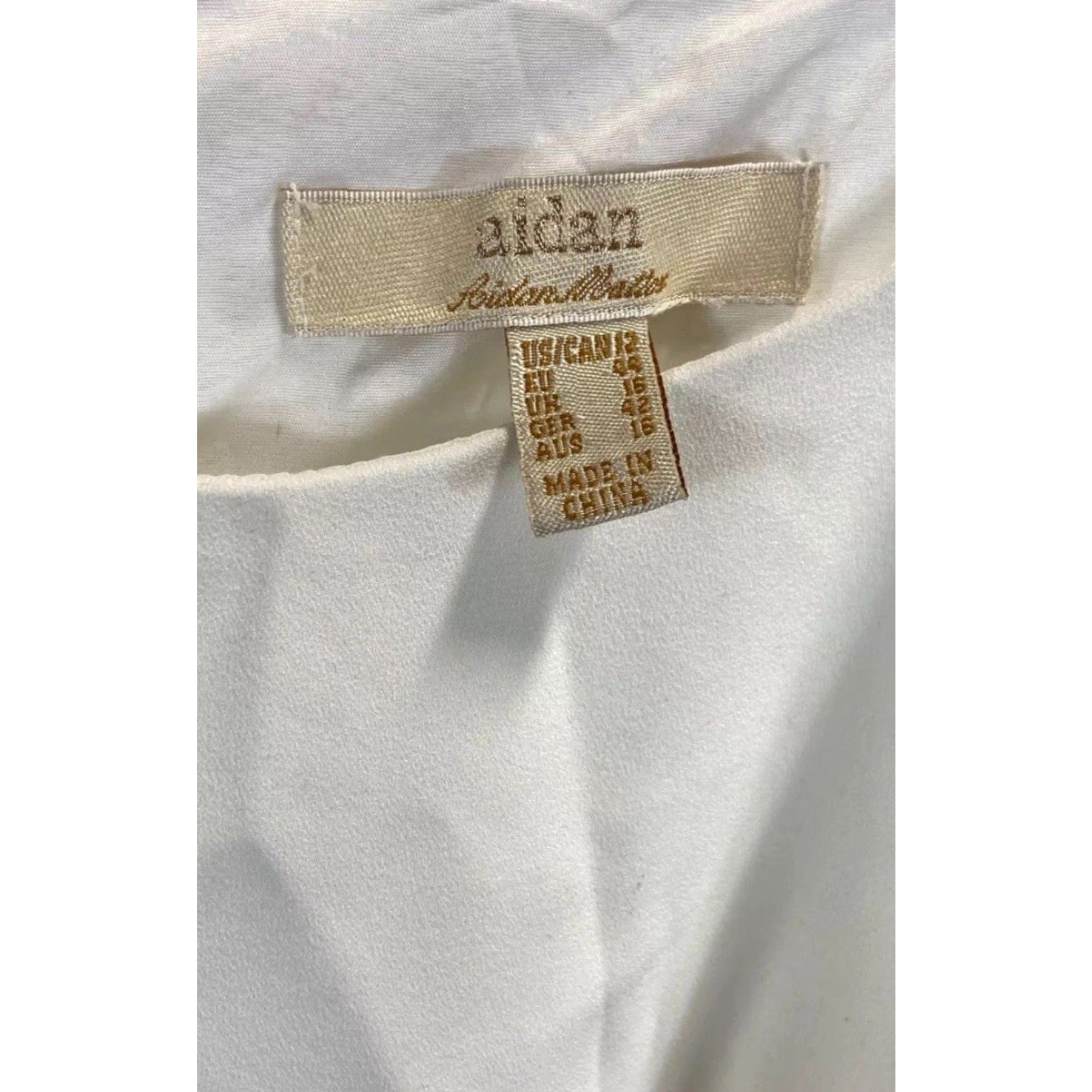 Vintage NEW NWT Aidan Mattox Women’s Dress Sleeveless White Gray Striped Fit & Flare Size 12 Party Cocktail Short Summer Size XL / US 12-14 / IT 48-50 - 3 Thumbnail