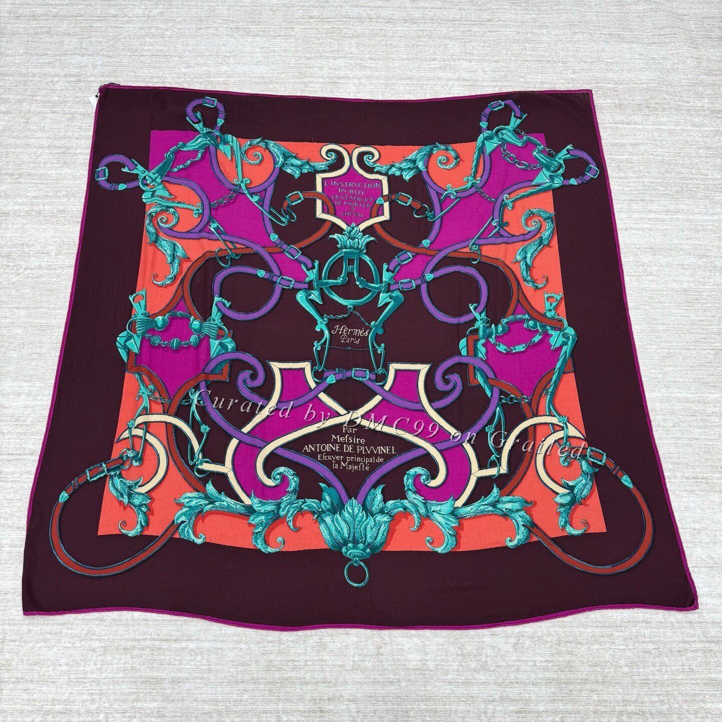Hermes Hermes Wool Silk Blend Scarf Shawl Size ONE SIZE - 1 Thumbnail