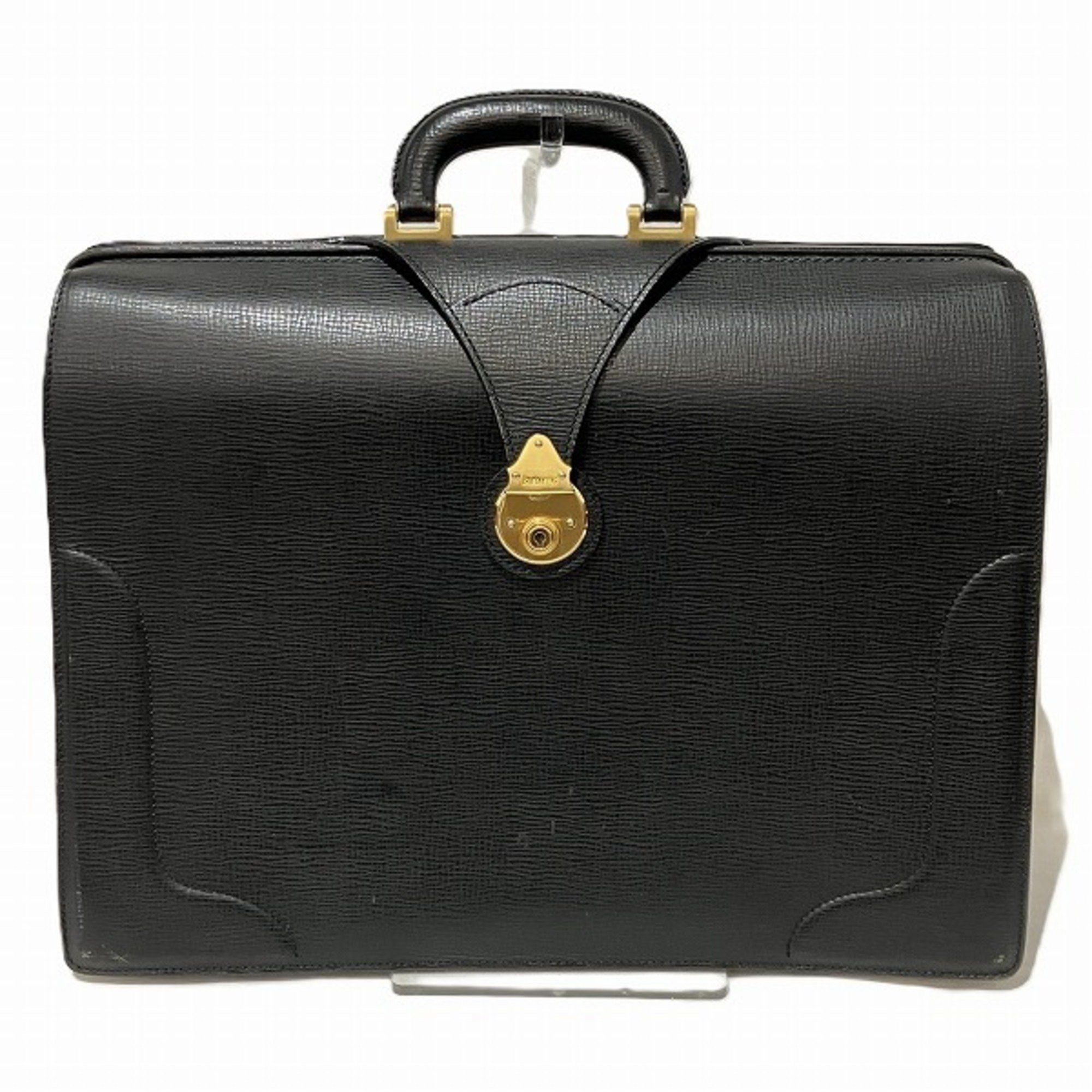 Burberry Burberry Black Leather Bag Handbag Doctor's Men's Size ONE SIZE - 1 Thumbnail