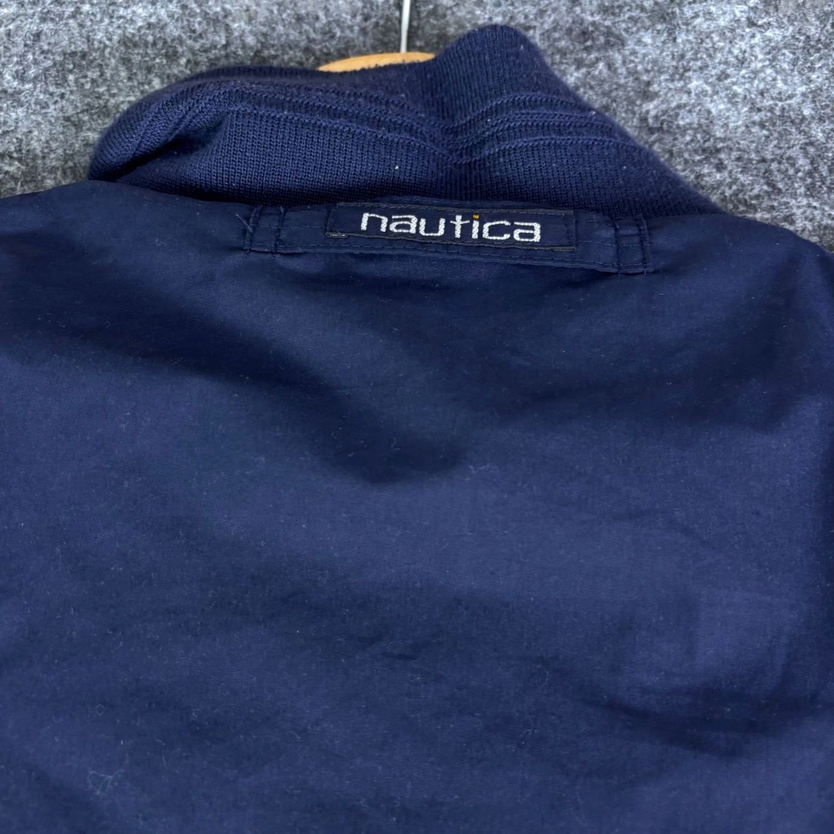 Nautica VINTAGE Nautica Bomber Jacket Navy Blue Full Zip Lined Mens XL 90s Jacket Size US XL / EU 56 / 4 - 8 Thumbnail