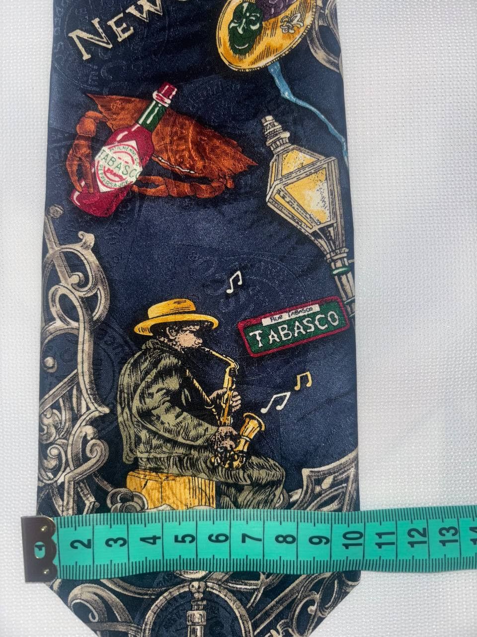 Tabasco Vintage Tie Tabasco NEW ORLEANS 100% silk Made in USA Size ONE SIZE - 8 Thumbnail