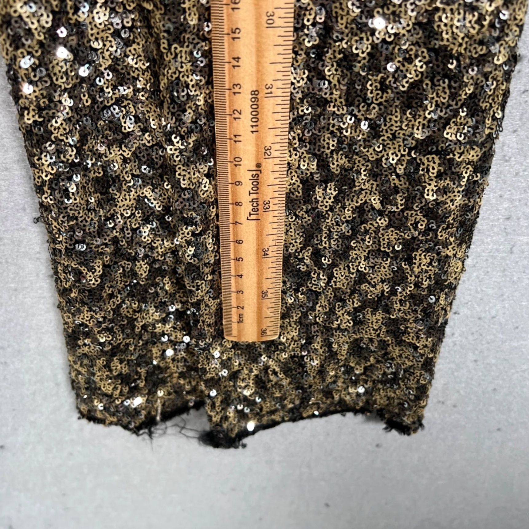 Anna Sui Anna Sui Womens 0 Gold Sequin Flare Pants Nylon Polyester Made In USA Pants Flared Pockets VINTAGE no Size 25" / US 0 / IT 36 - 6 Thumbnail