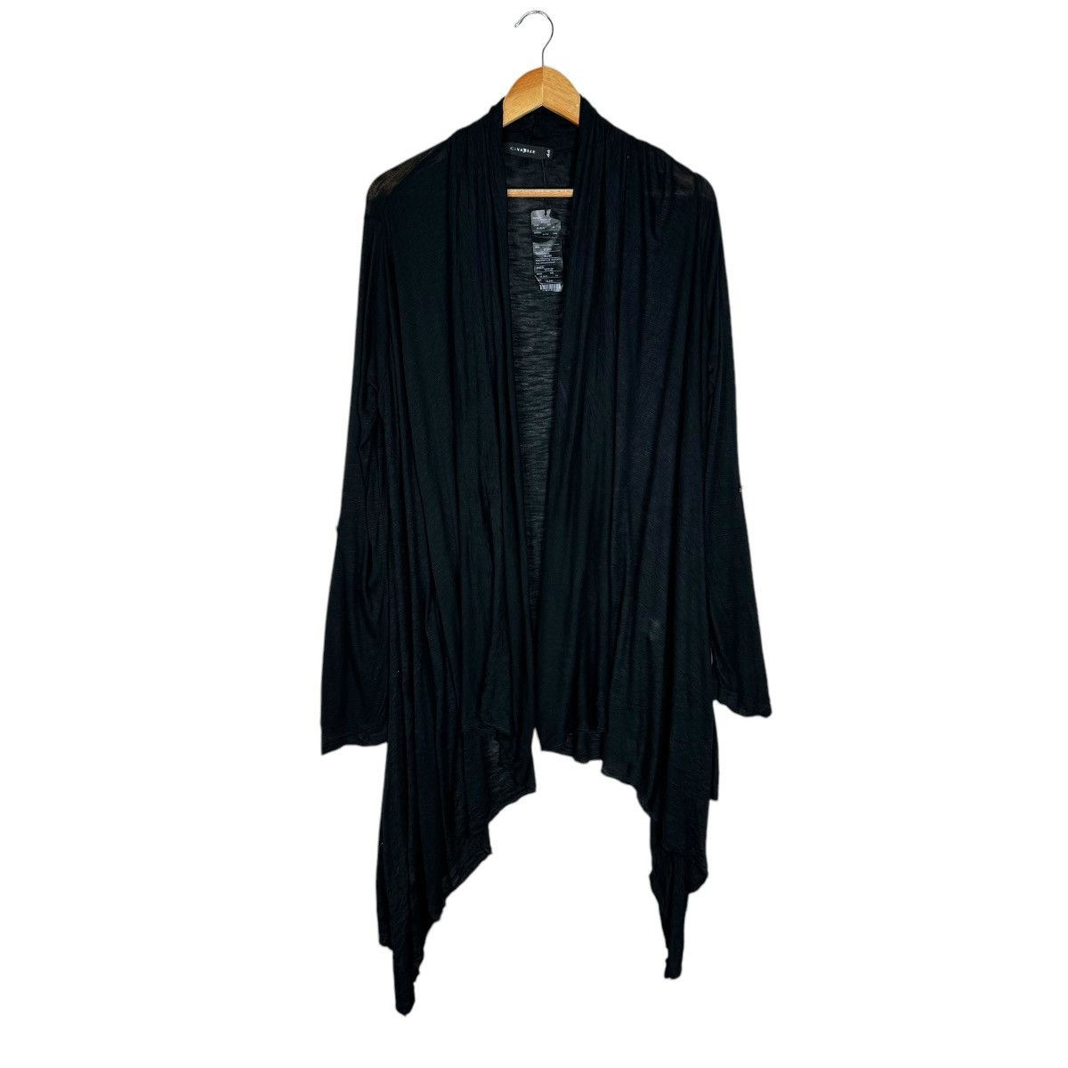 CIVARIZE ☀️CIVARIZE BLACK RAYON SPIRAL COLLAR CARDIGAN JACKET Size M / US 6-8 / IT 42-44 - 4 Thumbnail
