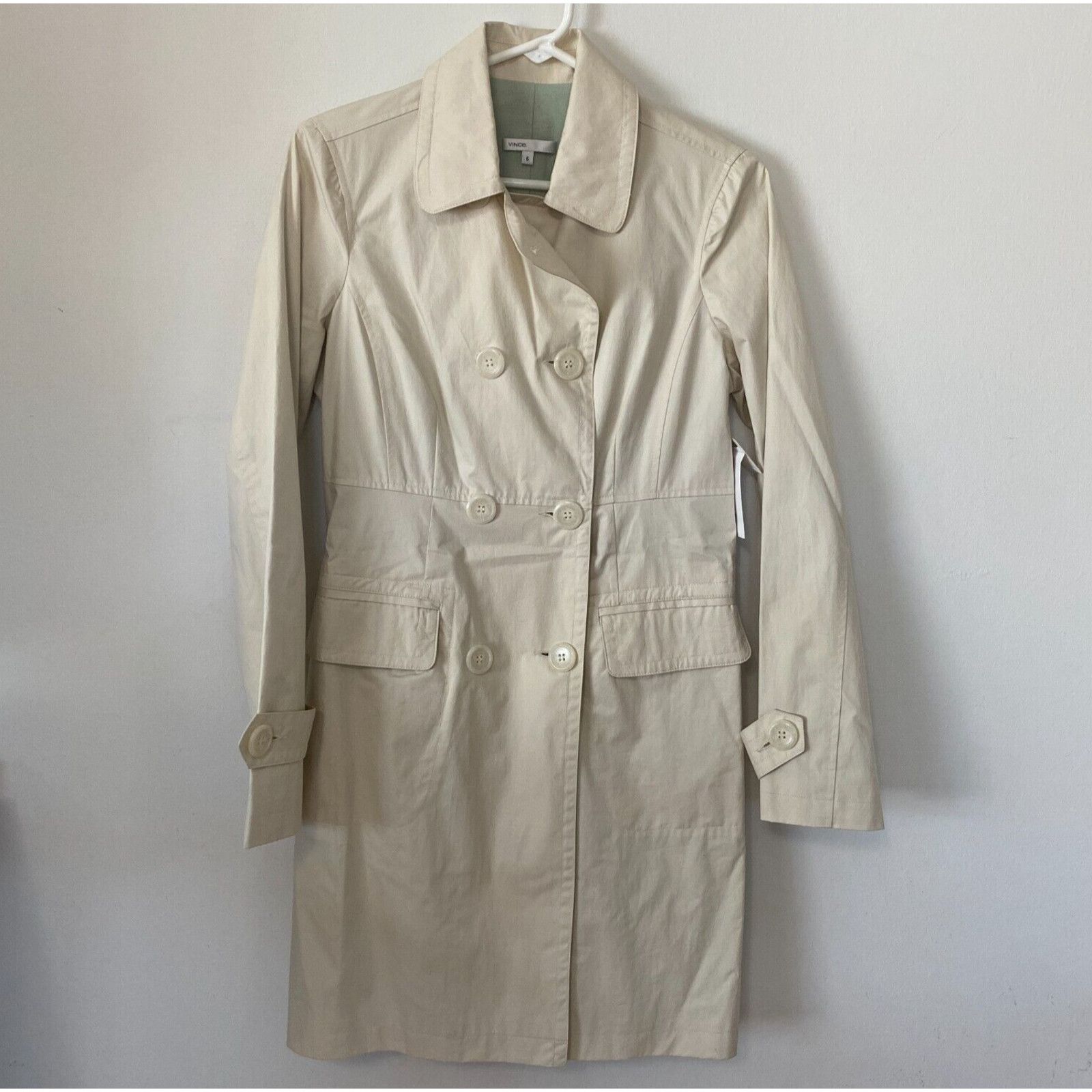 Vince NWT Vince Cream Fitted Utility Duster Jacket Sage Lining 6 Size M / US 6-8 / IT 42-44 - 2 Thumbnail