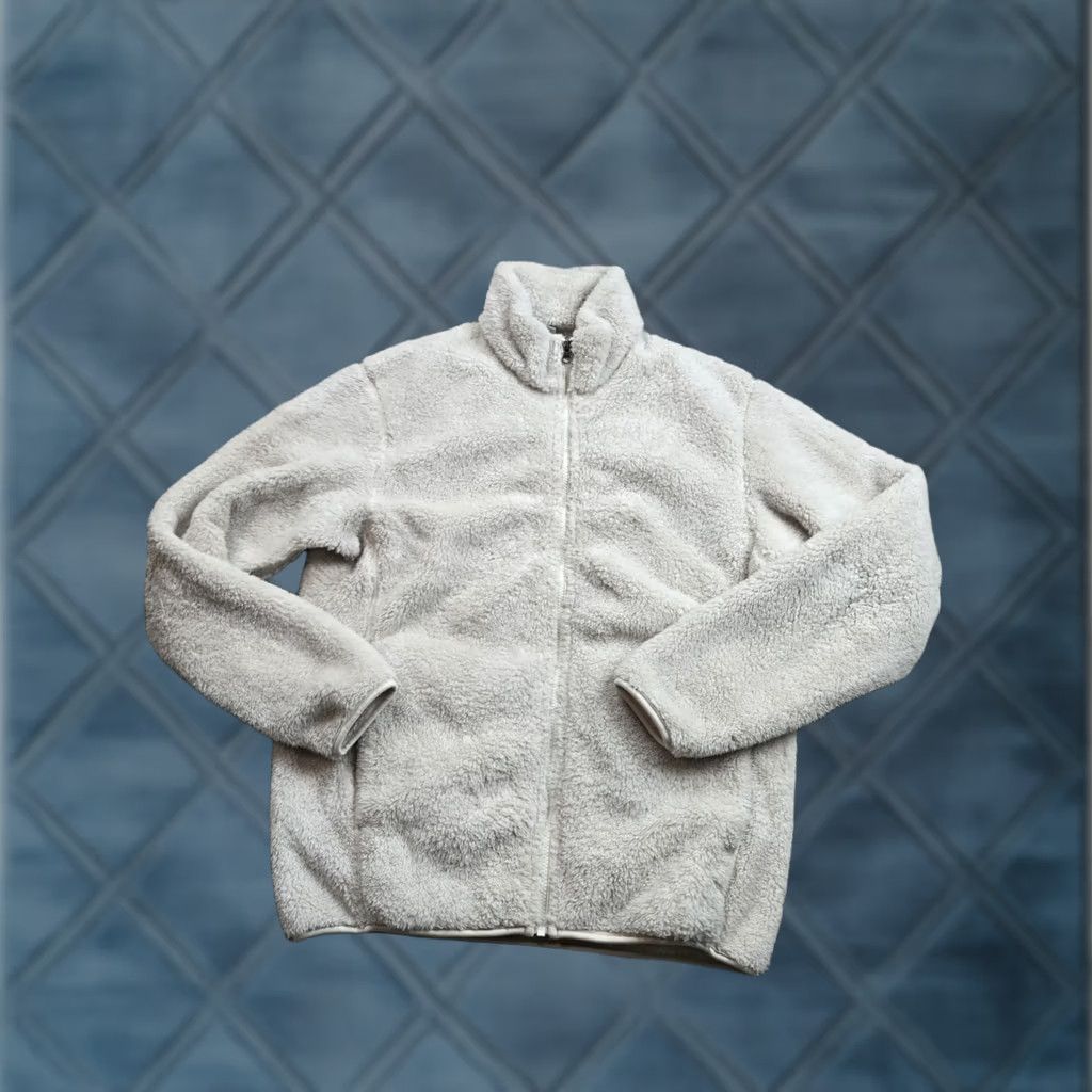 Uniqlo Uniqlo Fleece Jacket Medium Mens Beige Full Zip Mock Neck Pockets Outdoor Size US S / EU 44-46 / 1 - 1 Thumbnail