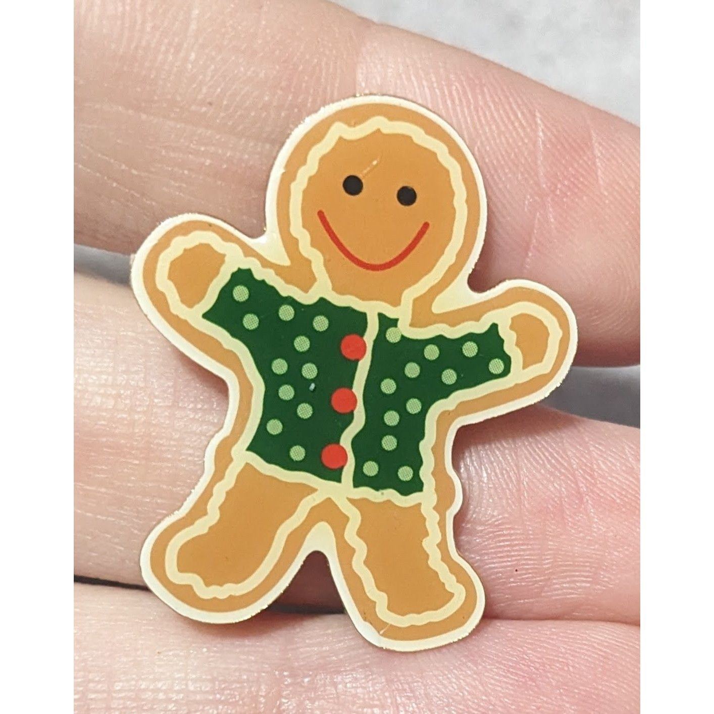 Other Festive Gingerbread Man Holiday Lapel Pin Size ONE SIZE - 6 Thumbnail