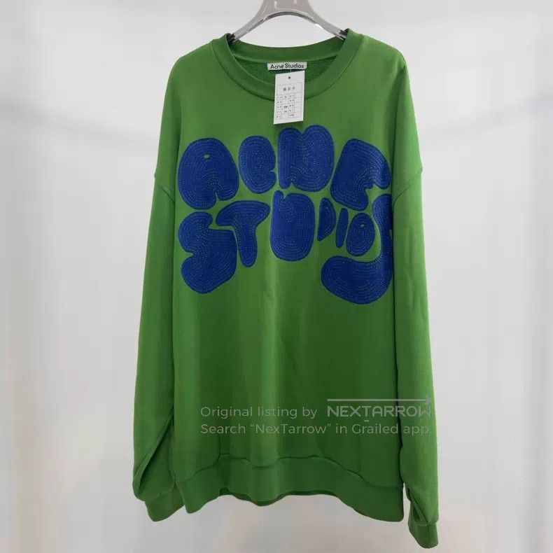 Acne Studios Acne Studios Green Logo Hoodie Size US S / EU 44-46 / 1 - 1 Thumbnail