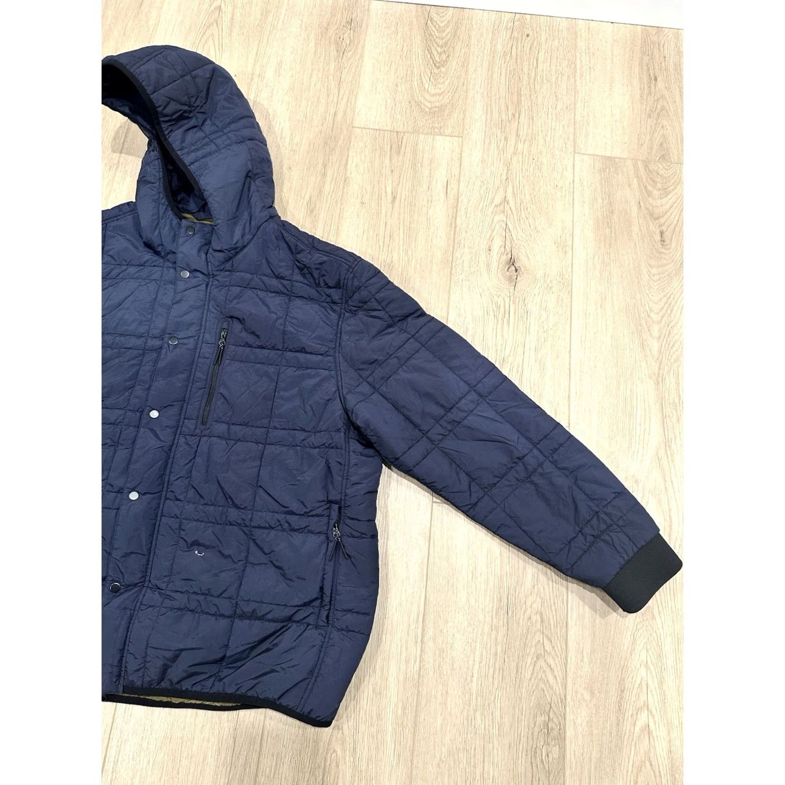 Vintage VINTAGE? PROOF Moonweight Hooded Jacket 2XL Men Blue Nylon Puffer Jacket Hoodie Zip Quilt Lightweight Winter Fall Spring Size US XXL / EU 58 / 5 - 2 Thumbnail
