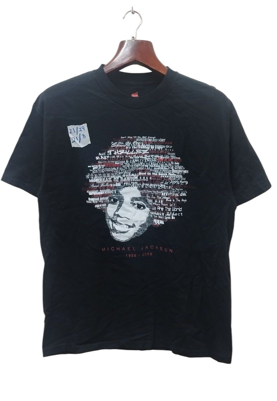 Band Tees × Michael Jackson × Vintage Vtg Michael Jackson Tribute T-Shirt R.I.P 1958-2009 Size US L / EU 52-54 / 3 - 1 Thumbnail