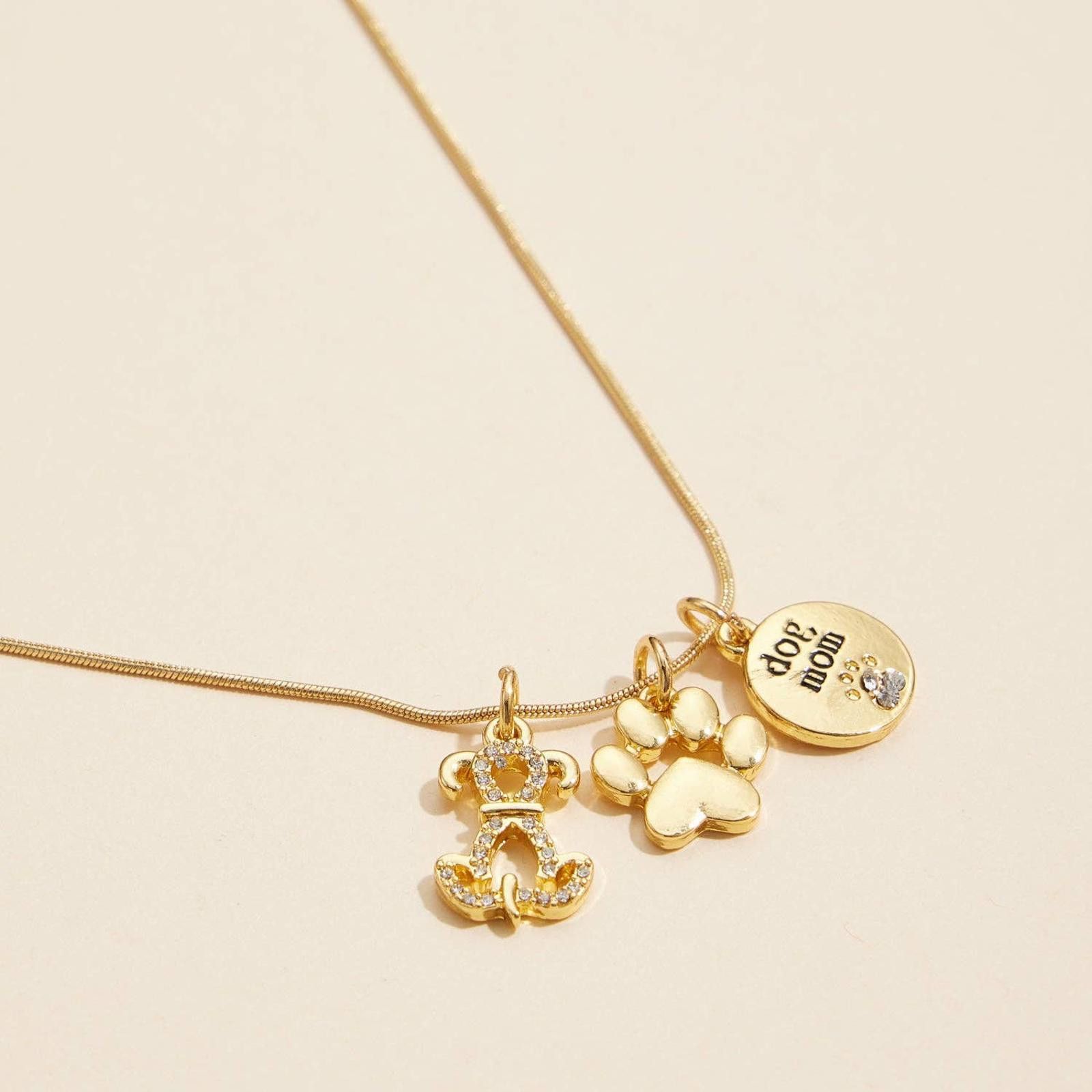Other Gold Dipped 18K Dog Mom Charm Necklace Size ONE SIZE - 1 Thumbnail