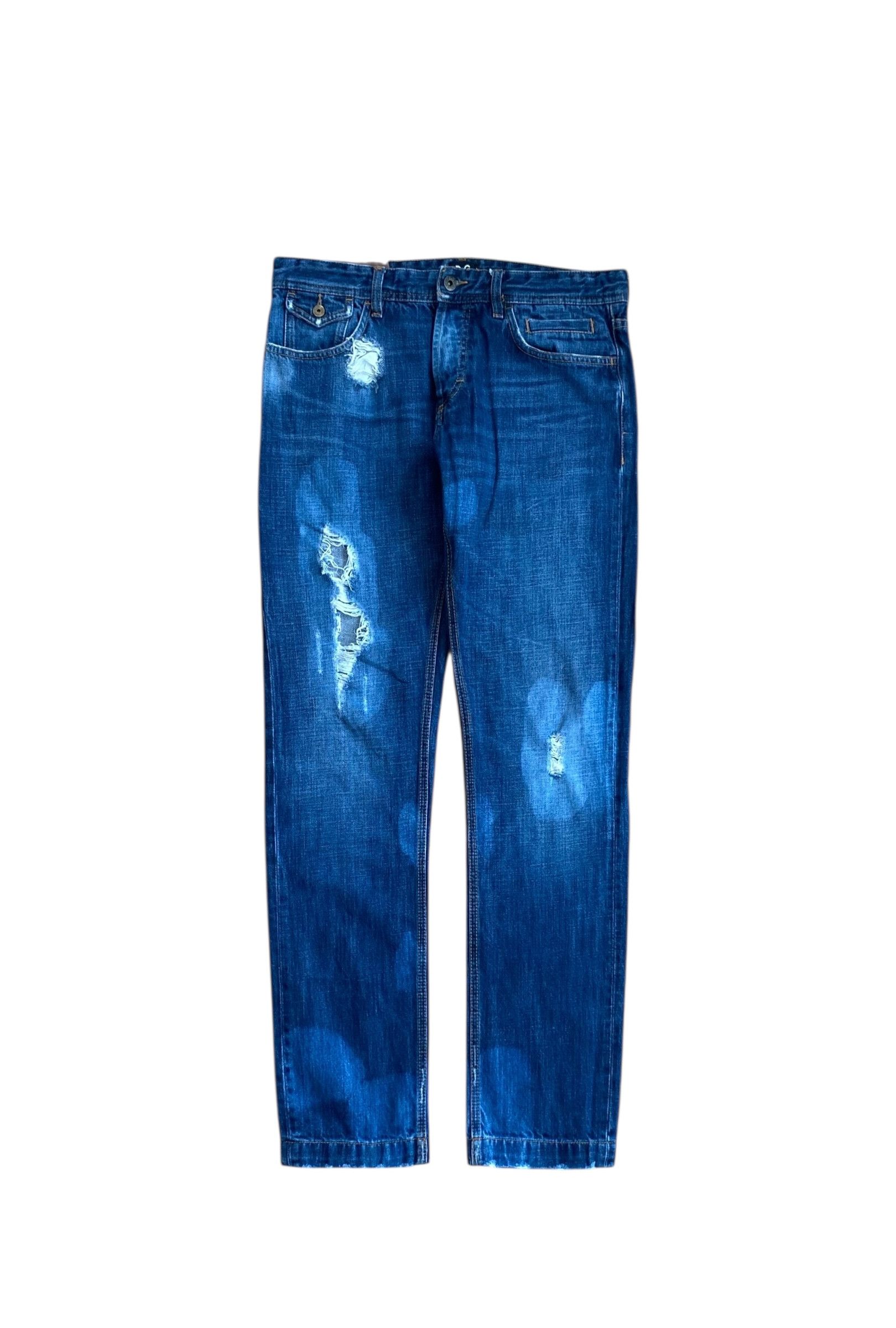 Dolce & Gabbana tie dye distressed slim fit D&G pants Size US 32 / EU 48 - 1 Thumbnail