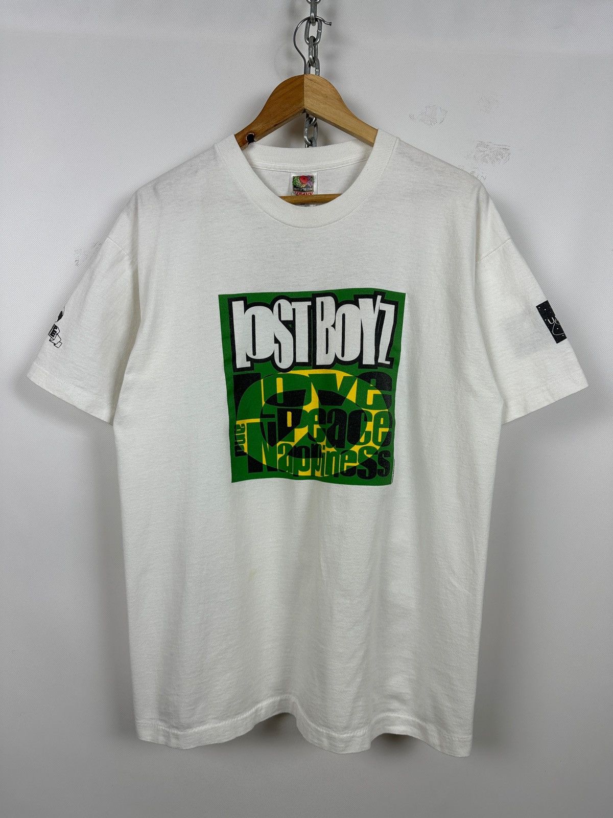 Band Tees 1997 Vintage Lost Boyz Love, Peace & Nappiness Band T-Shirt Size US XL / EU 56 / 4 - 1 Thumbnail