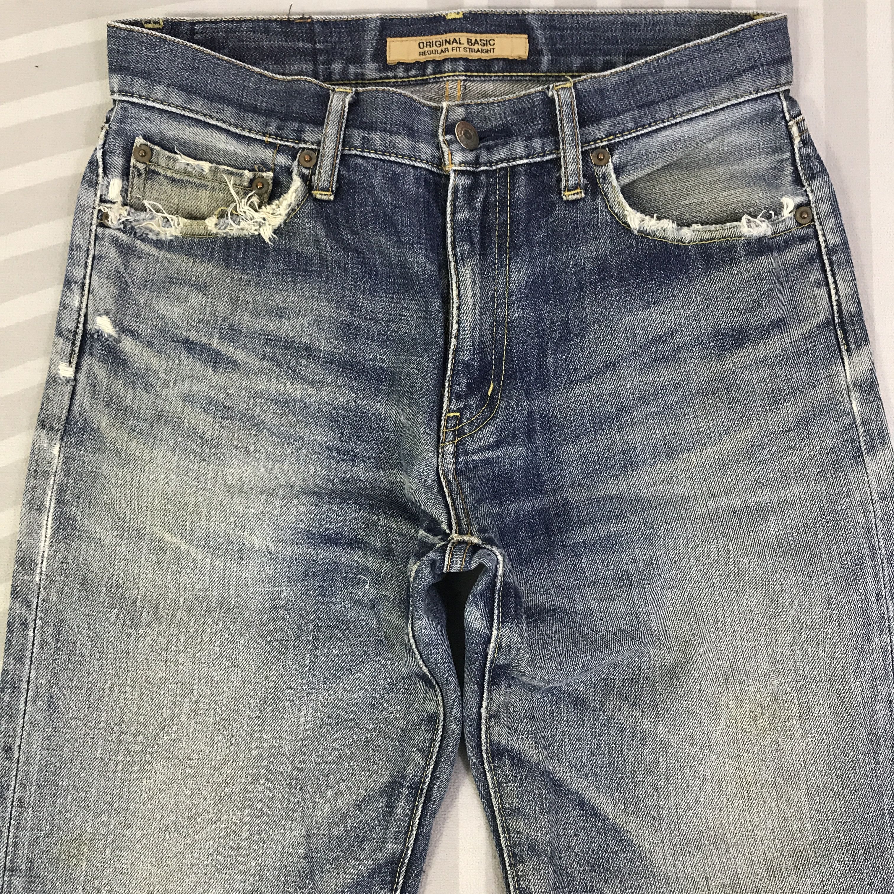 Japanese Brand Vintage Uniqlo Regular Fit Straight Jeans Denim K74B18 Size US 30 / EU 46 - 2 Thumbnail