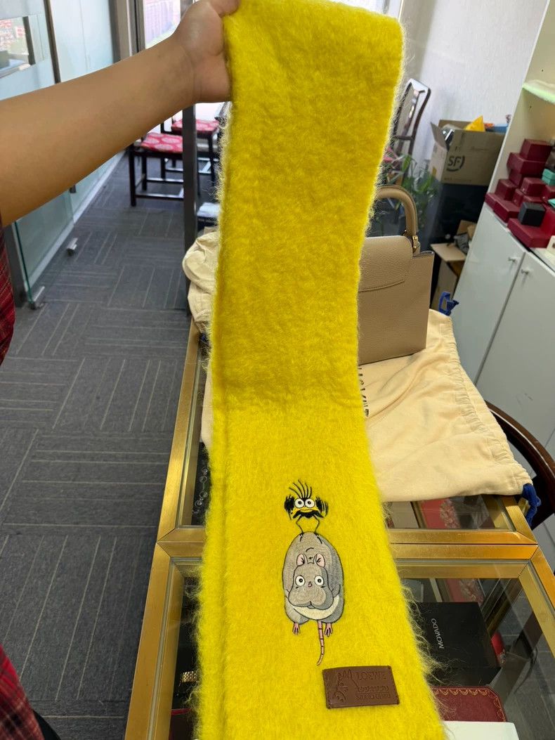 Loewe LOEWE Embroidered scarf Size ONE SIZE - 3 Thumbnail
