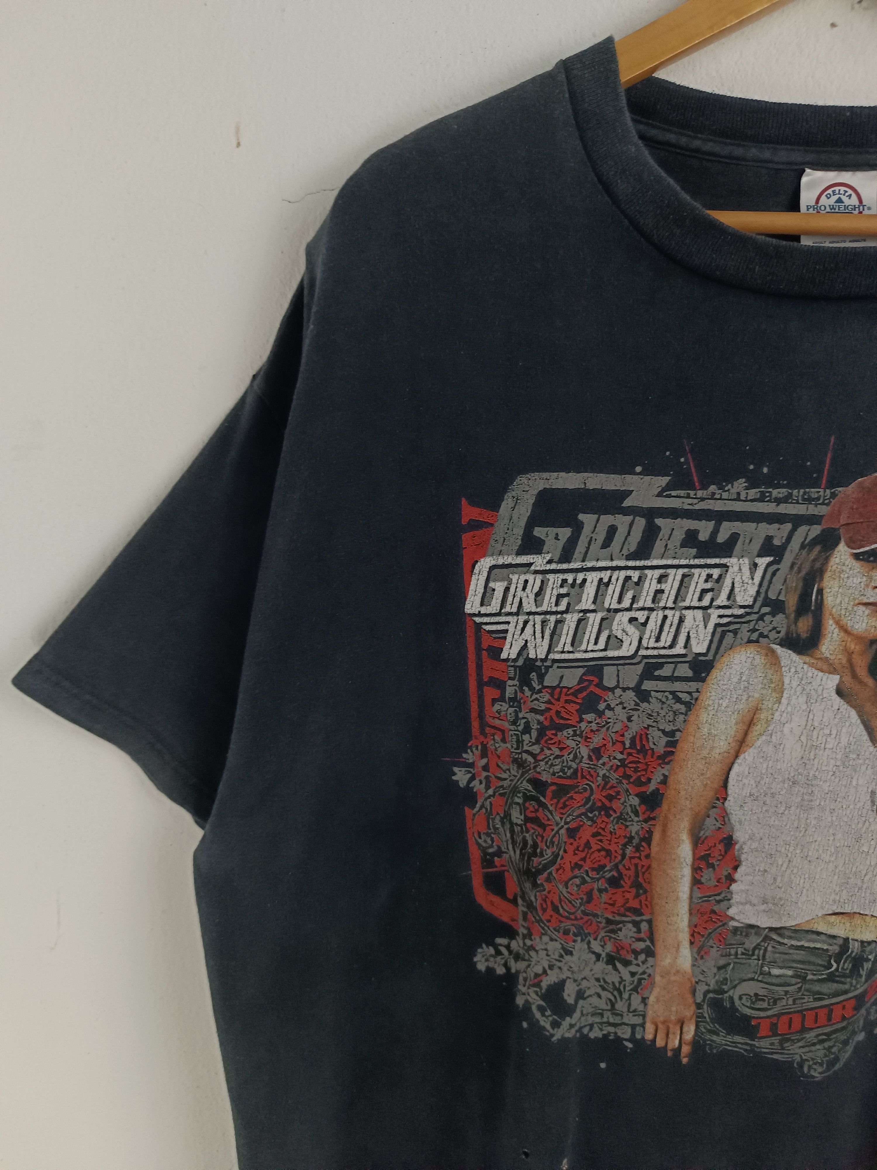 Vintage THRASH FADED VINTAGE '08 GRETCHEN WILSON TOUR TEE kid rock Size US XL / EU 56 / 4 - 5 Thumbnail