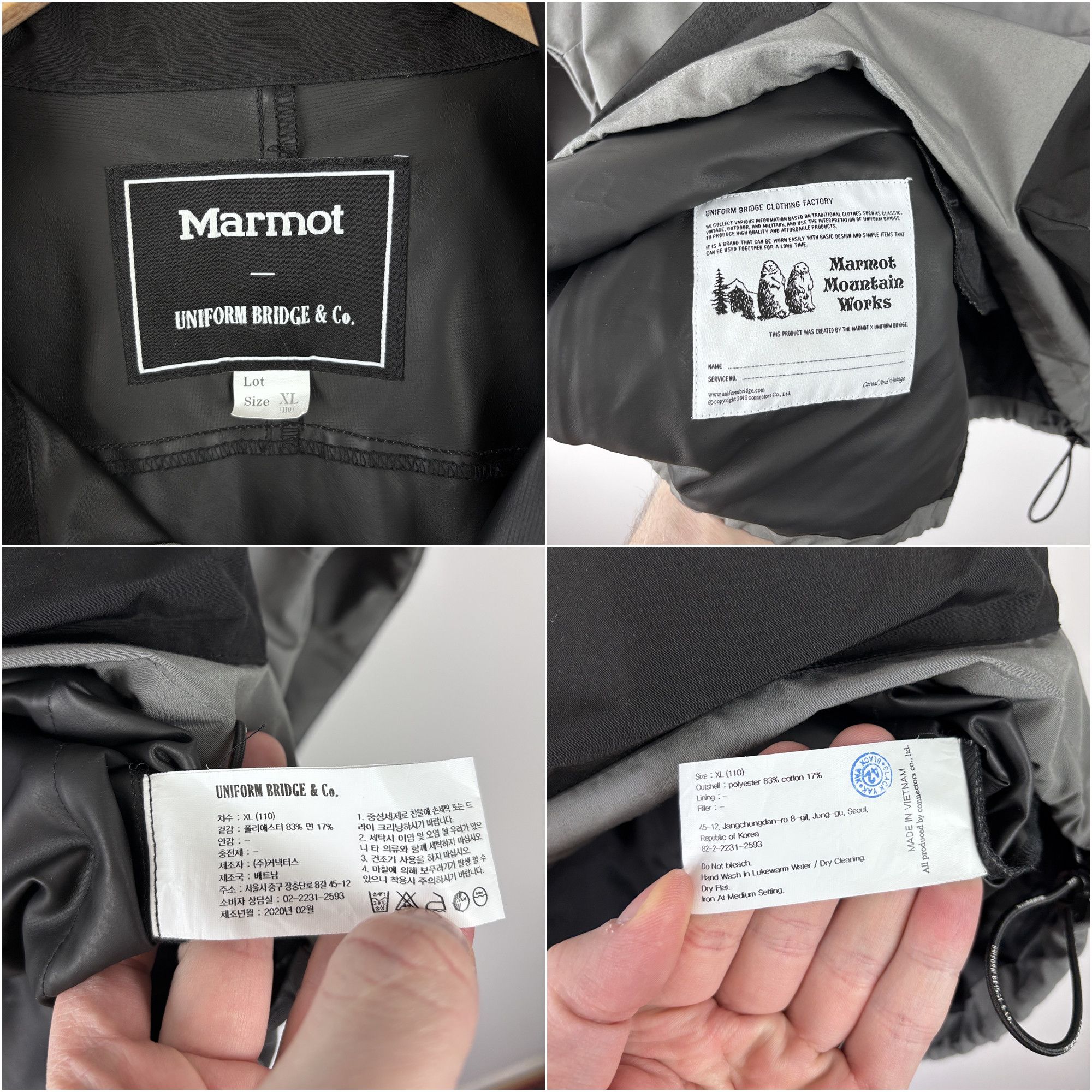 Uniform Bridge Uniform Bridge x Marmot Anorak Jacket Gray Mens Size XL Size US XL / EU 56 / 4 - 11 Thumbnail
