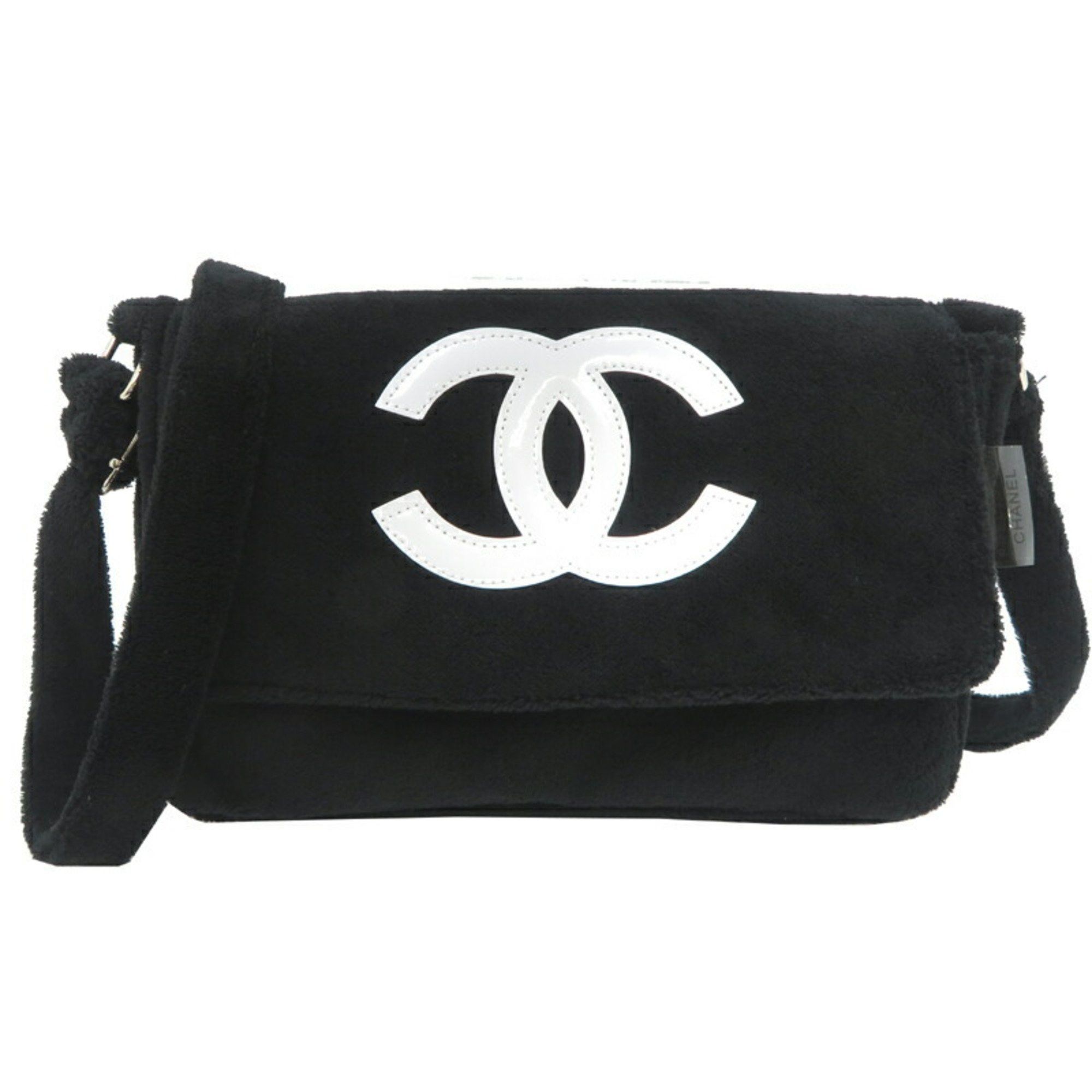 Chanel Precision Women's Shoulder Bag Pile Black