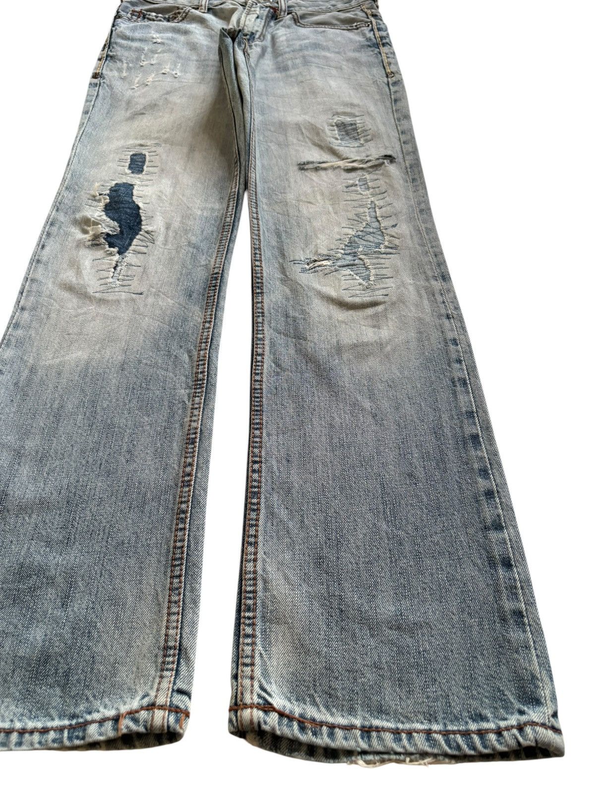 Japanese Brand Vintage Japanese Brand Patches Faded Wash Bootcut Jeans Size US 29 - 7 Thumbnail