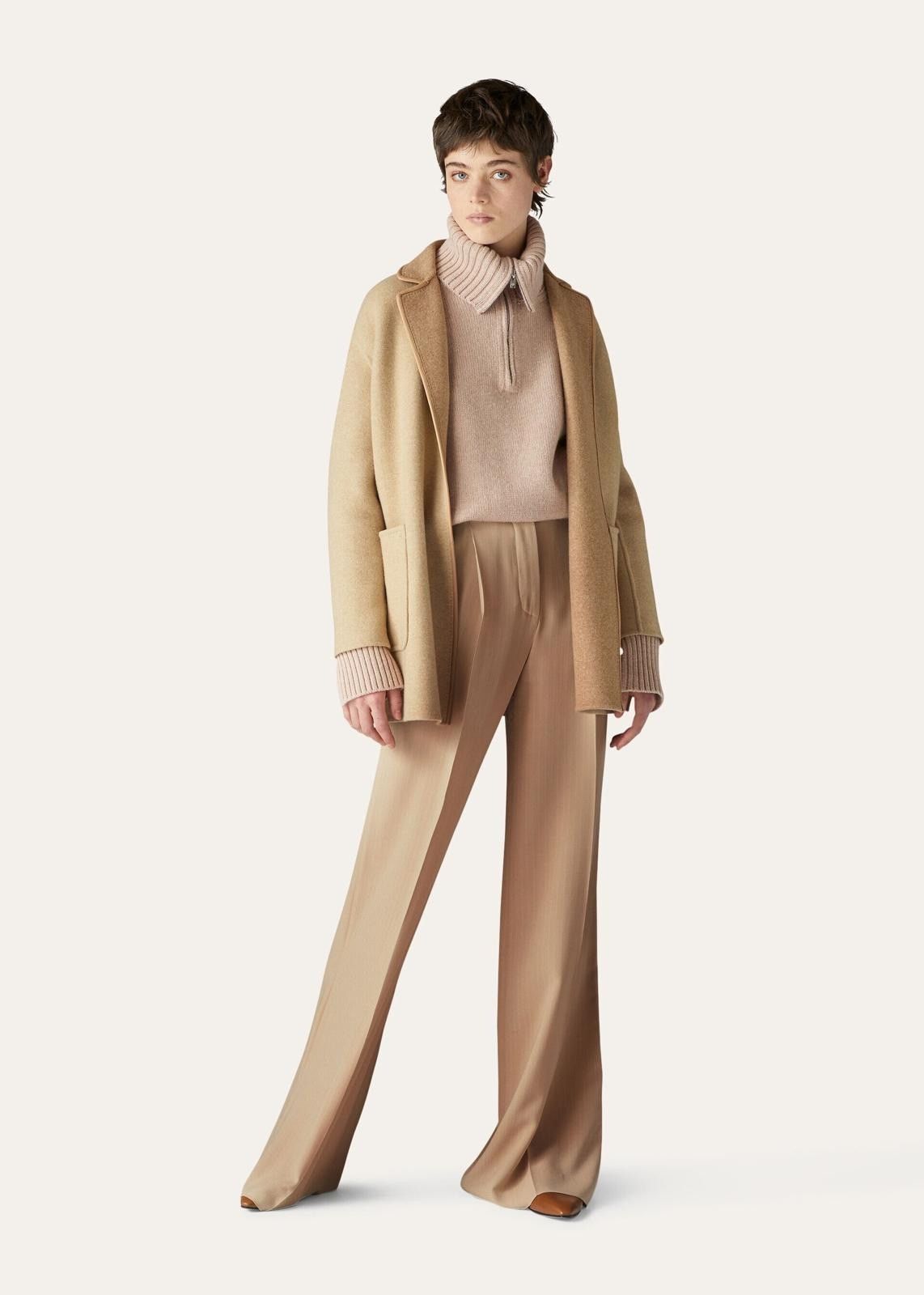 Loro Piana o1srvl11e0824 Jail Chalk Stripes Silk Trouser in Beige Size 28" / US 6 / IT 42 - 4 Thumbnail